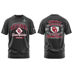 Alternative view of Oklahoma Sooners 2026 NCAA Baseball Men's College World Series Champions Locker Room Tshirt