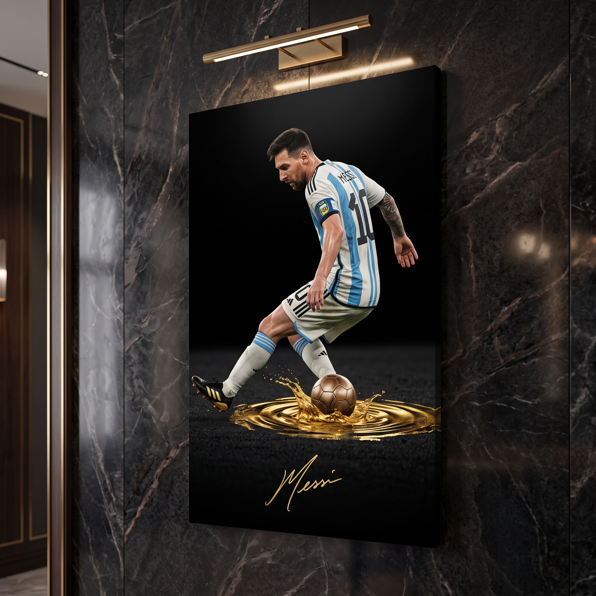 Messi Canvas Wall Art Soccer Legends Poster Football Stadium Sport Decor Print D1