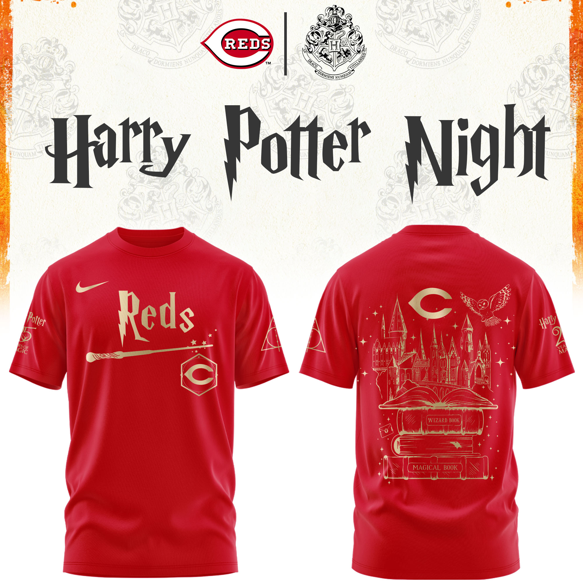 C Reds Baseball Harry Potter Limited Edition Tshirt