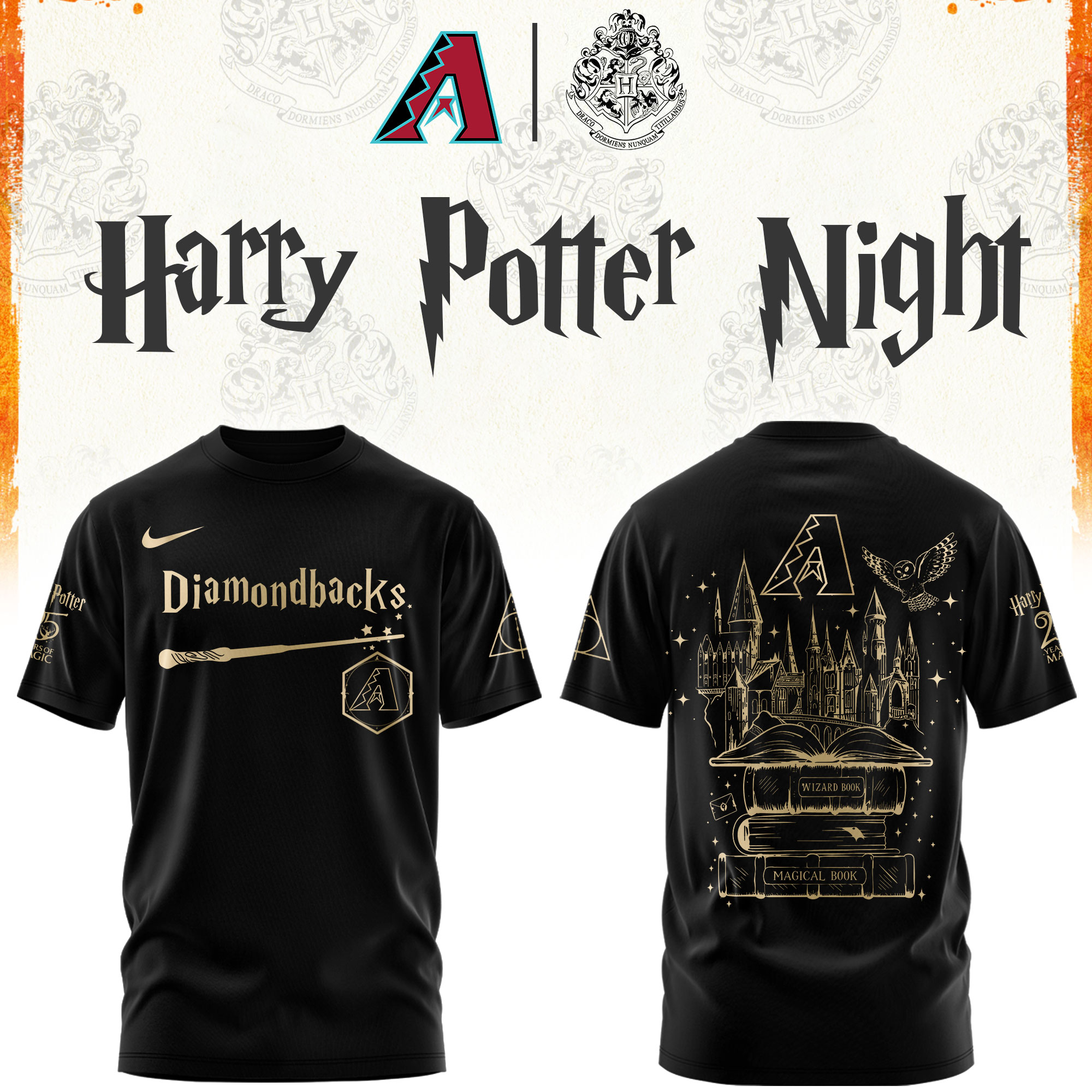 A Diamondbacks Baseball Harry Potter Limited Edition Tshirt v2