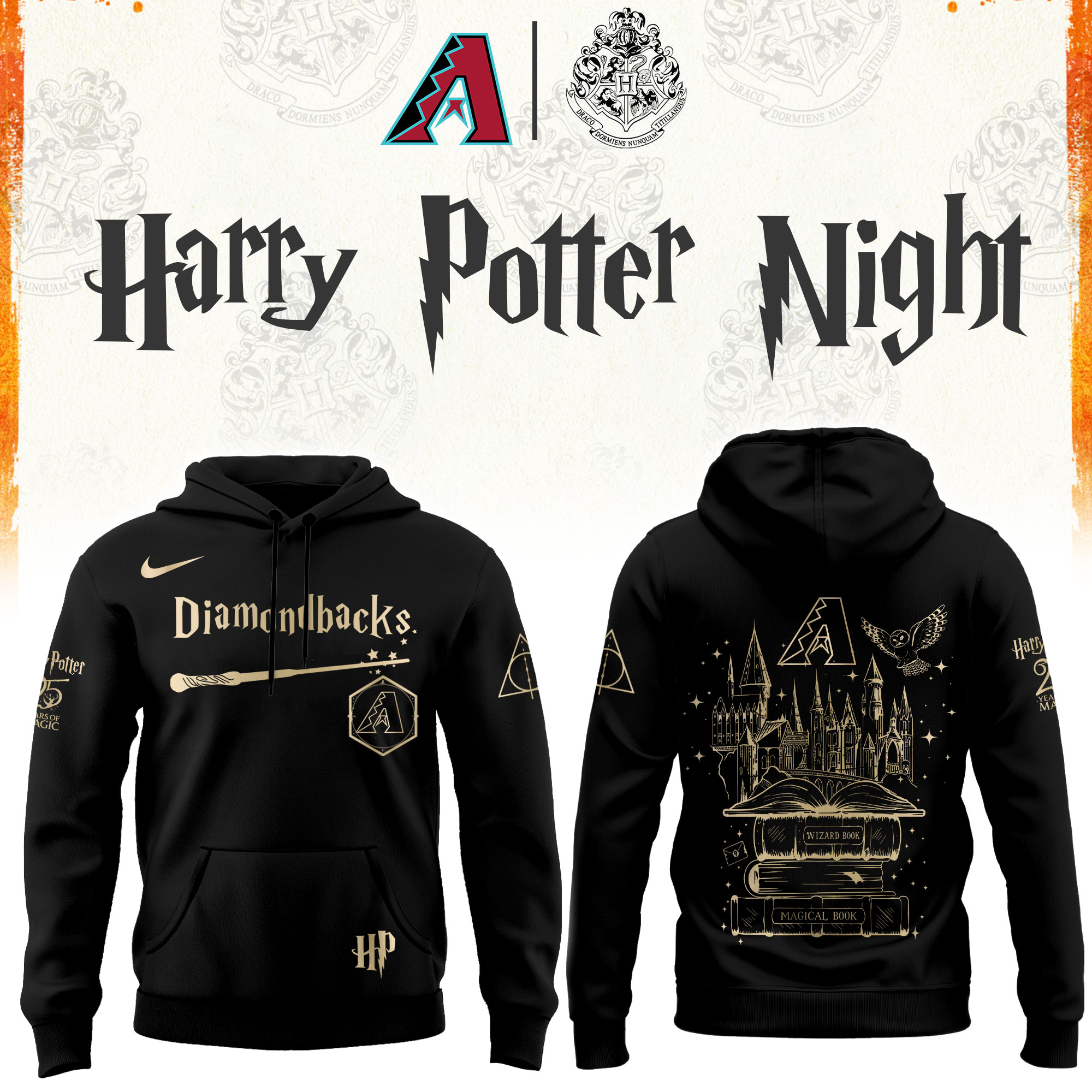 A Diamondbacks Baseball Harry Potter Limited Edition Hoodie v2