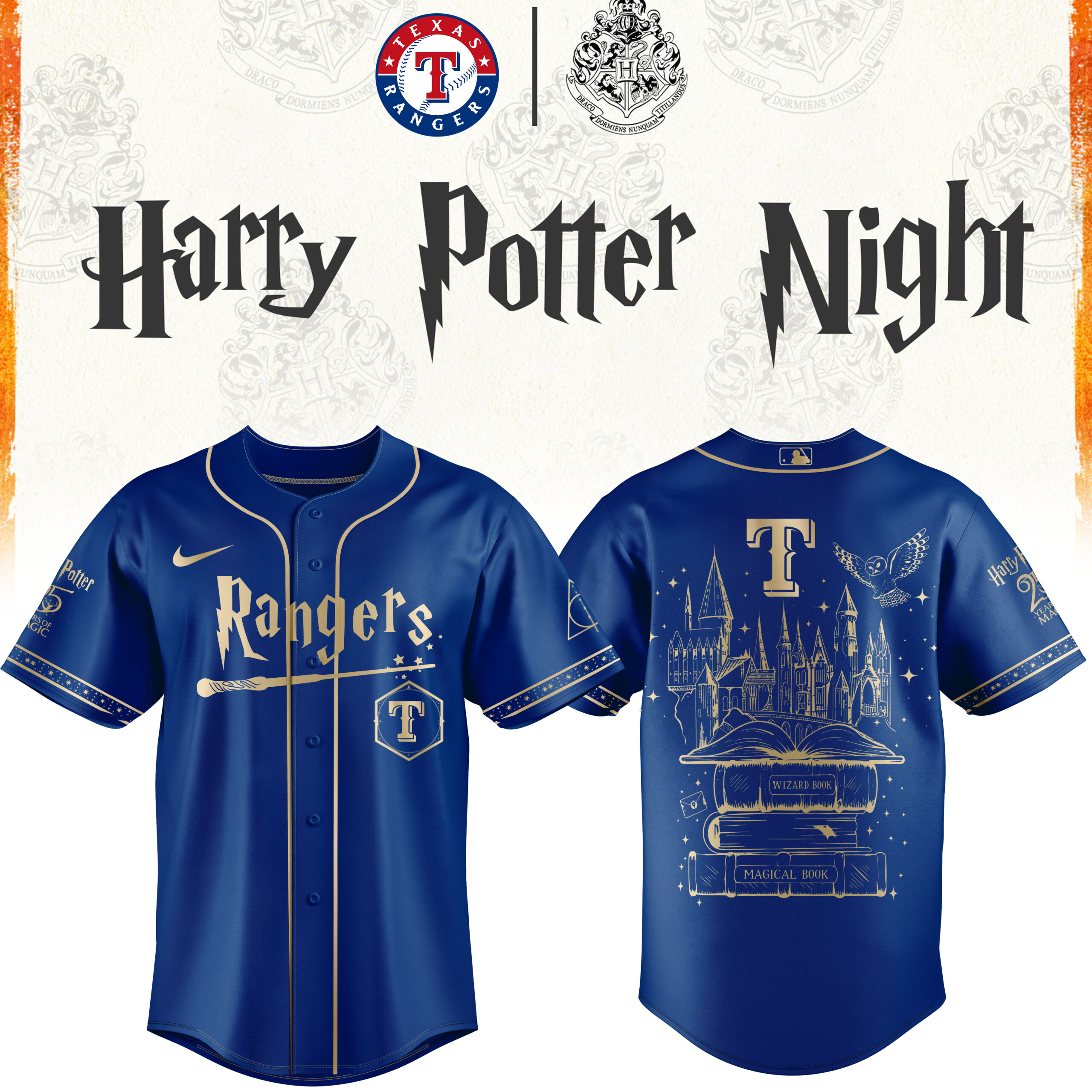 T Rangers Baseball Harry Potter Limited Edition Jersey