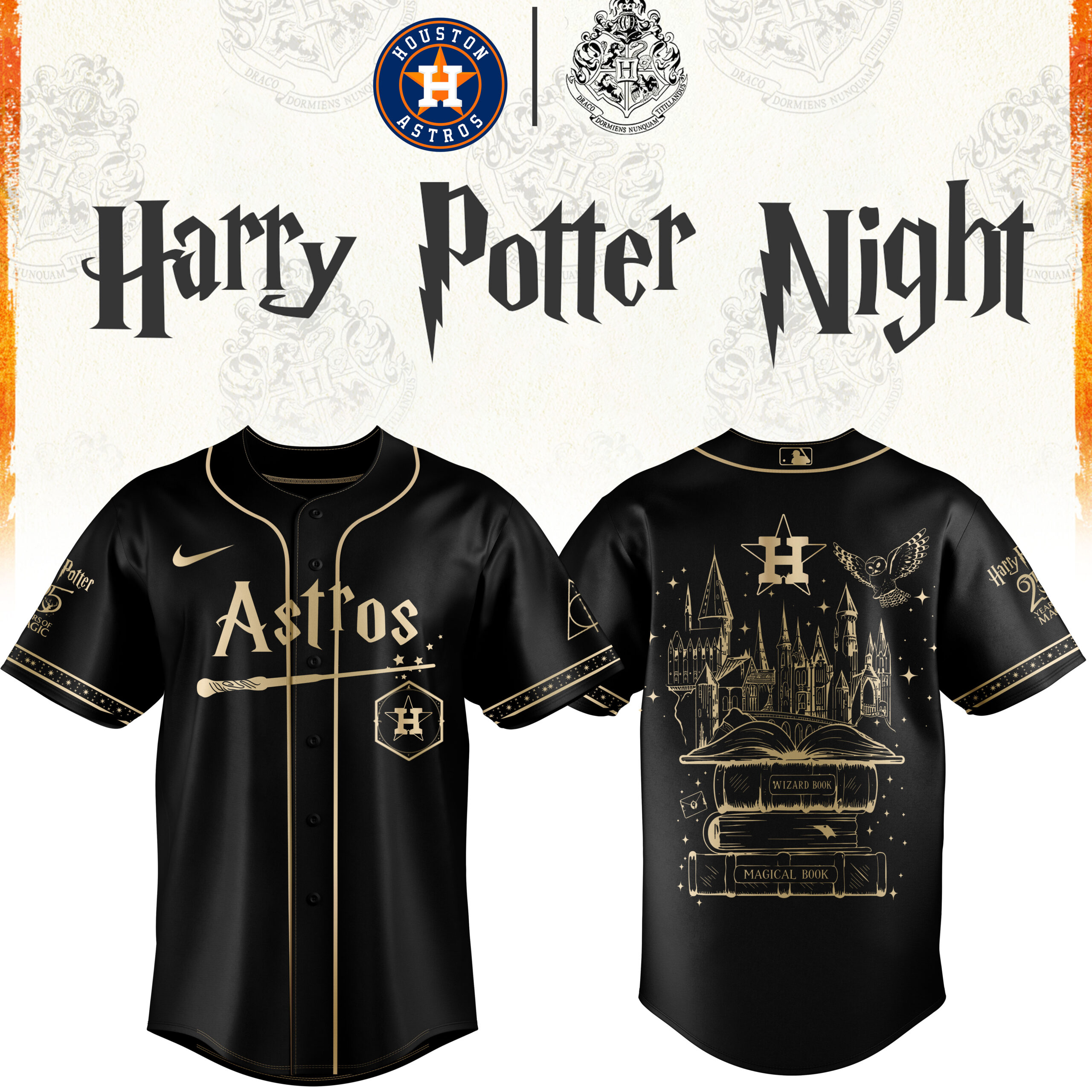 H Astros Baseball Harry Potter Limited Edition Jersey v2
