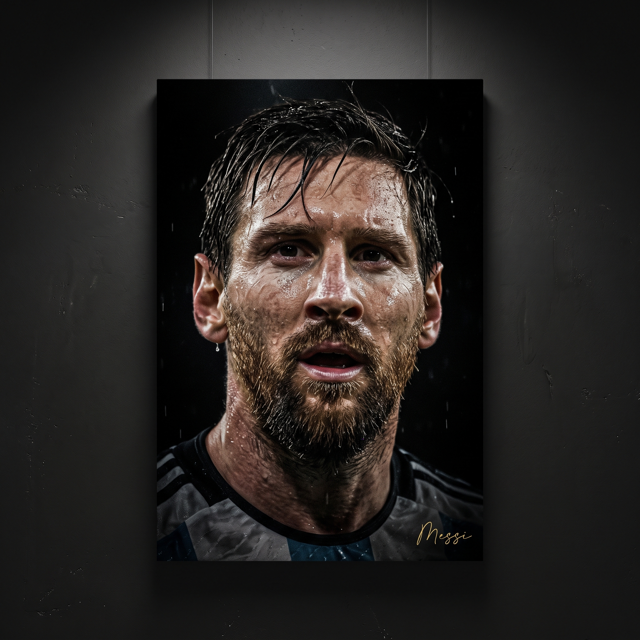 Messi Canvas Wall Art Soccer Legends Poster Football Stadium Sport Decor Print D3