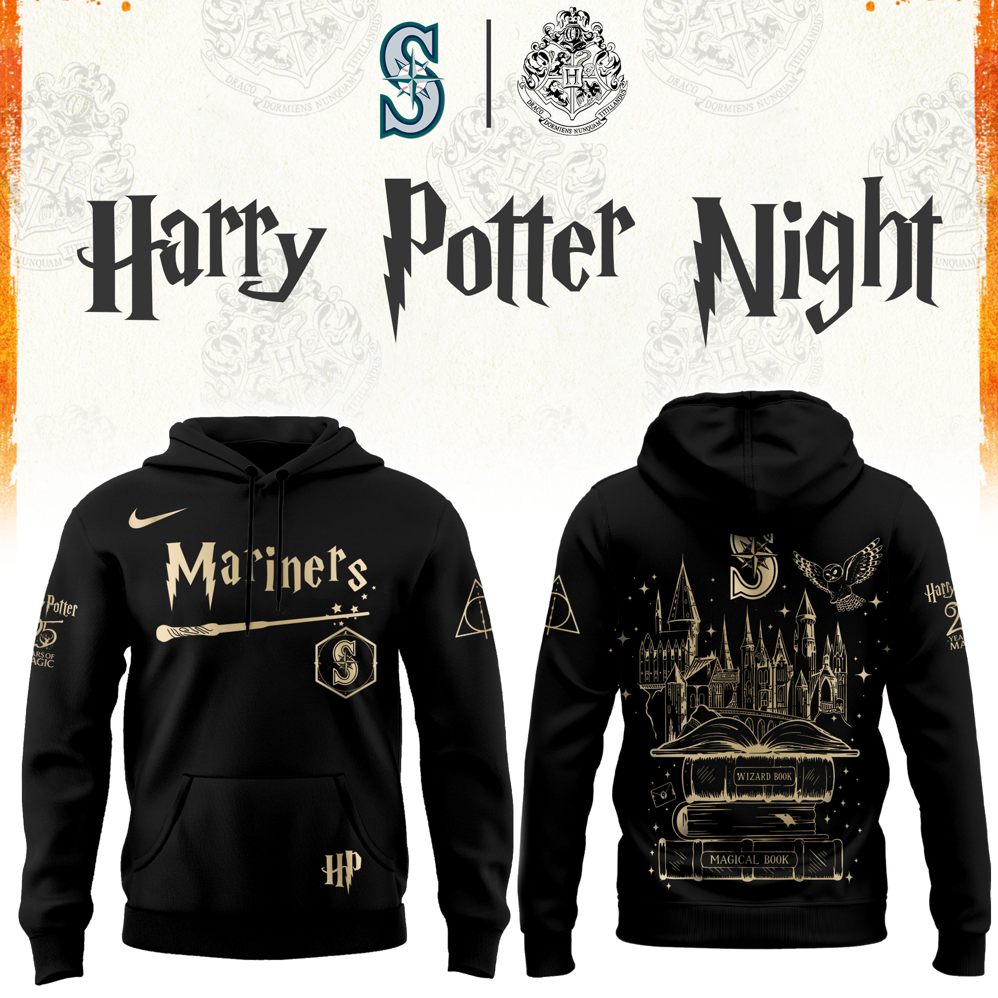 S Mariners Harry Potter 2026 Limited Edition Hoodie | Cap V2