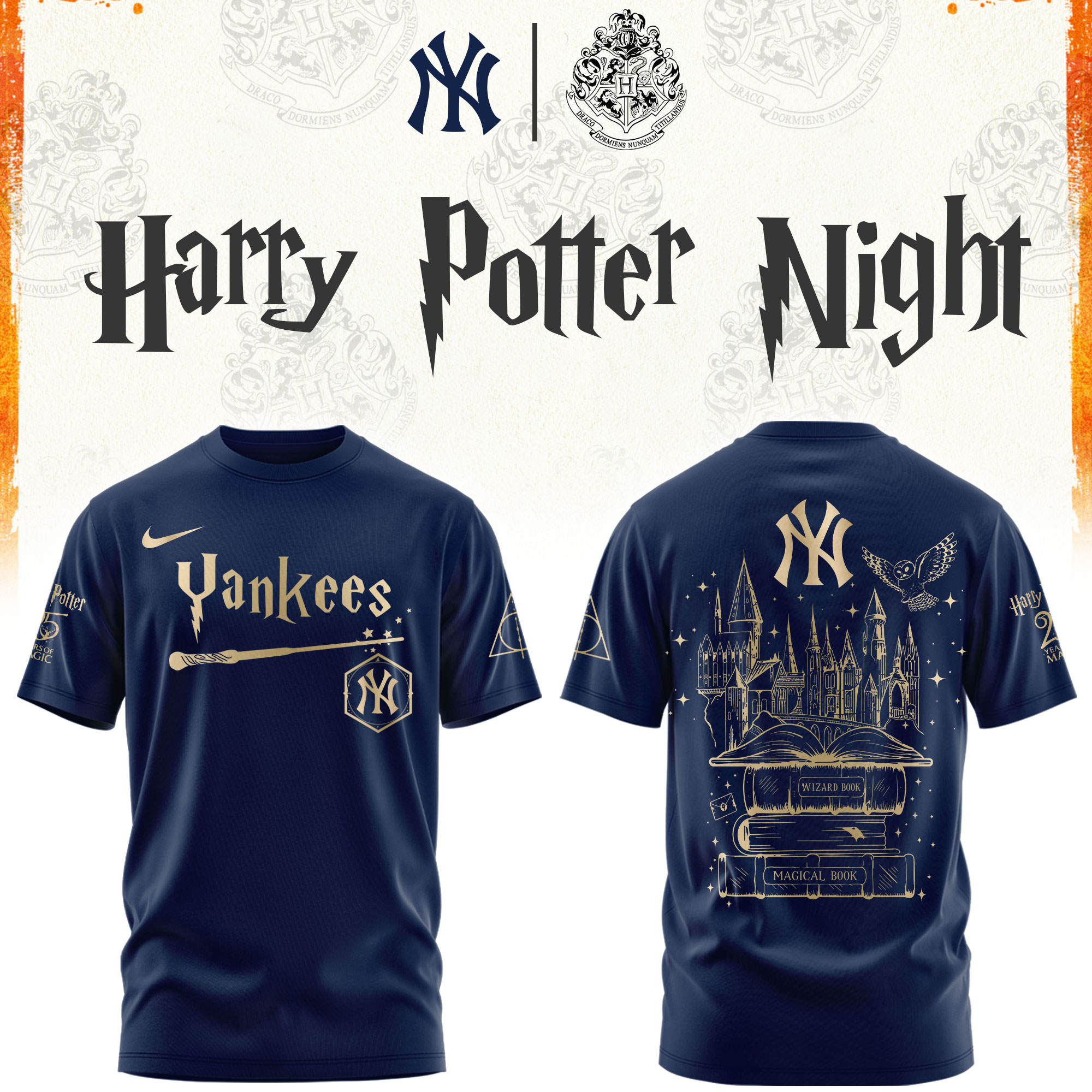 NY Yankees Baseball Harry Potter Limited Edition Tshirt
