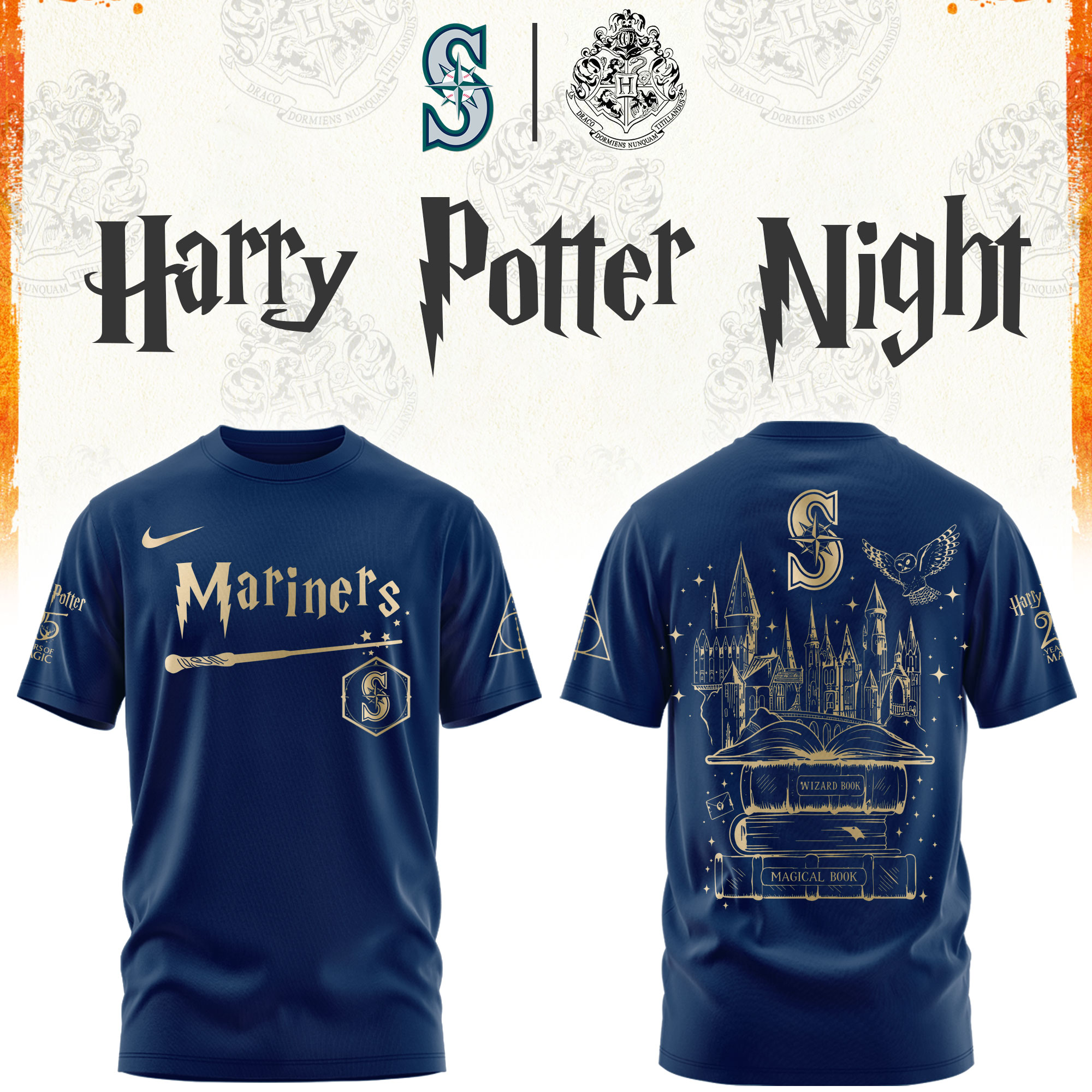 S Mariners Harry Potter 2026 Limited Edition Tshirt | Cap V2
