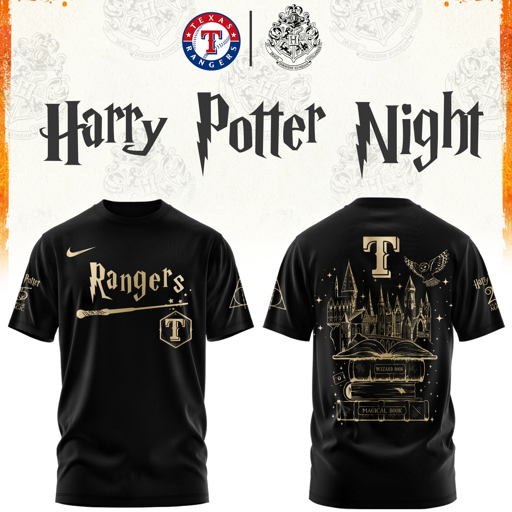 T Rangers Baseball Harry Potter Limited Edition Tshirt v2