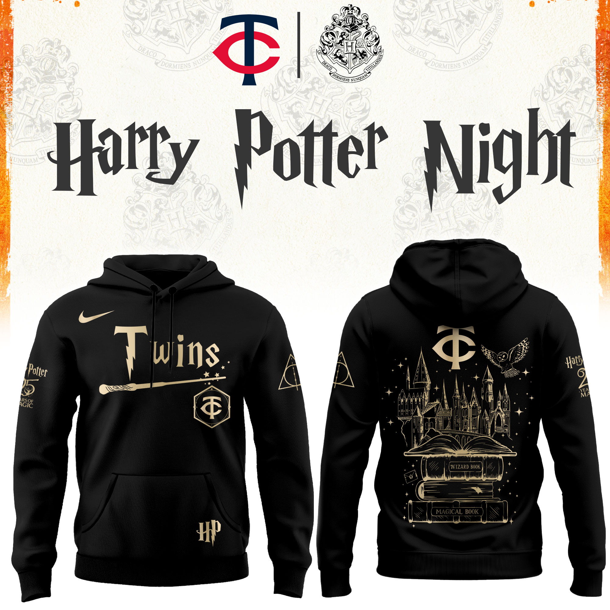 M Twins Baseball Harry Potter Limited Edition Hoodie v2