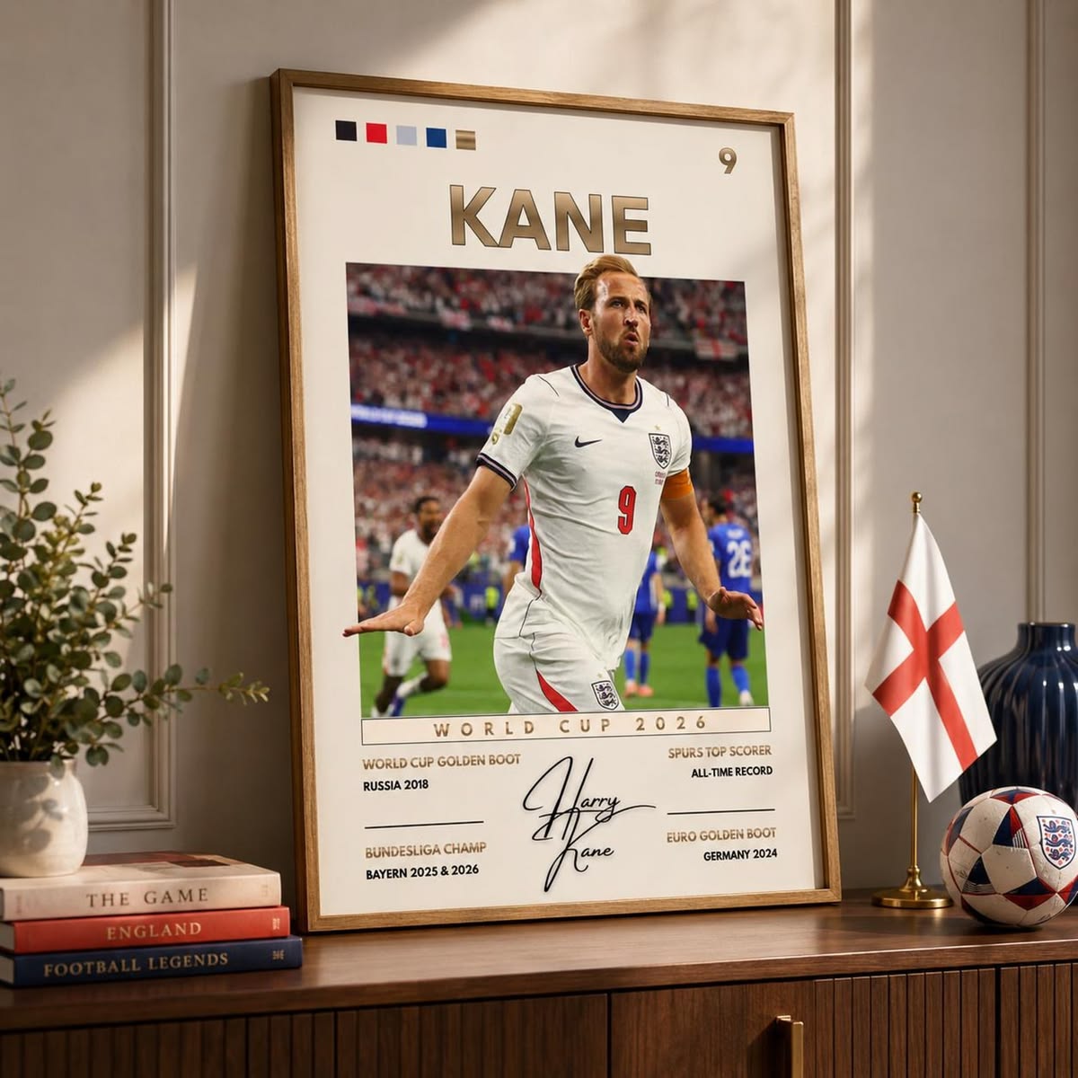 England Three Lions Canvas ⭐ D12