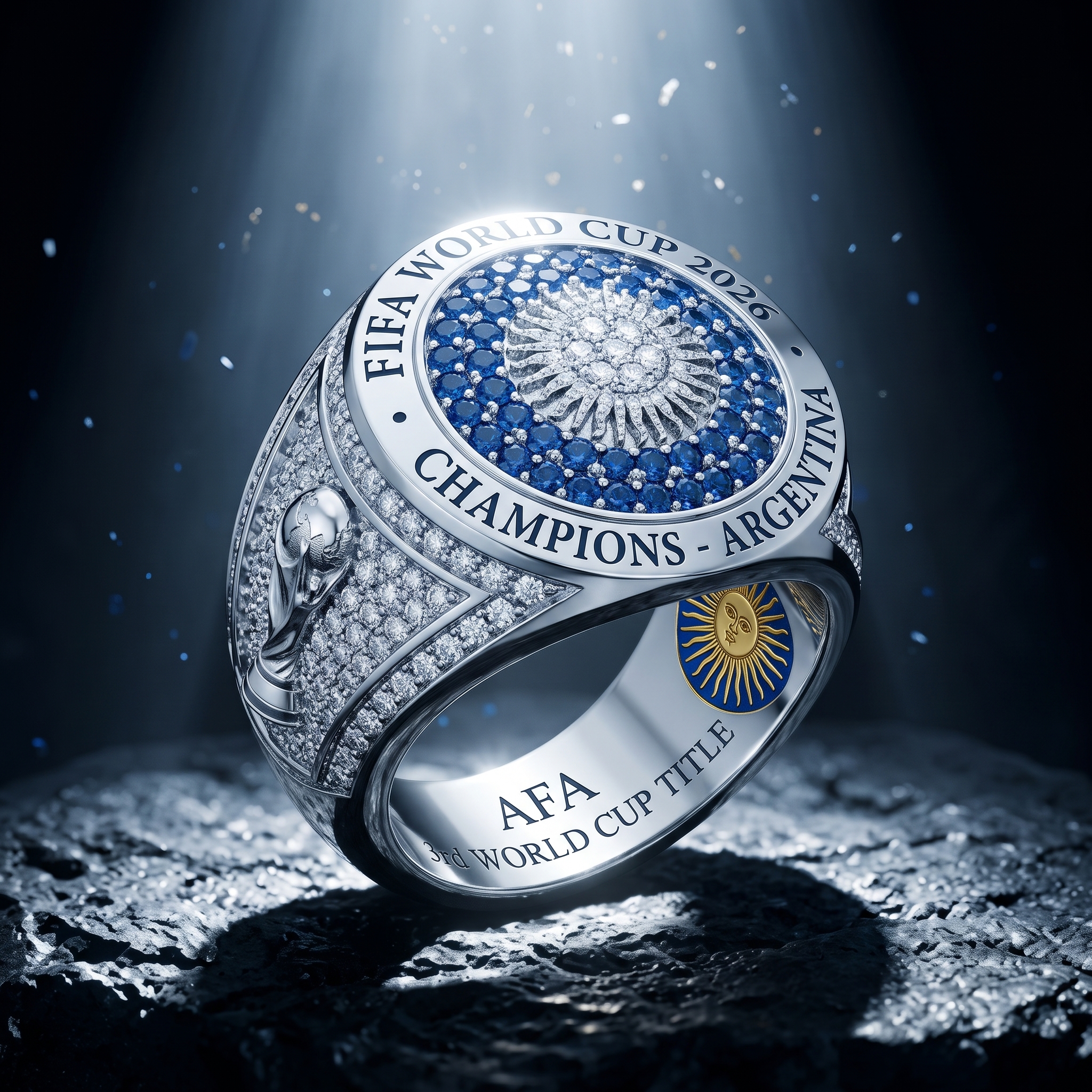 Argentina 2026 World Cup Legacy Championship Ring | V9