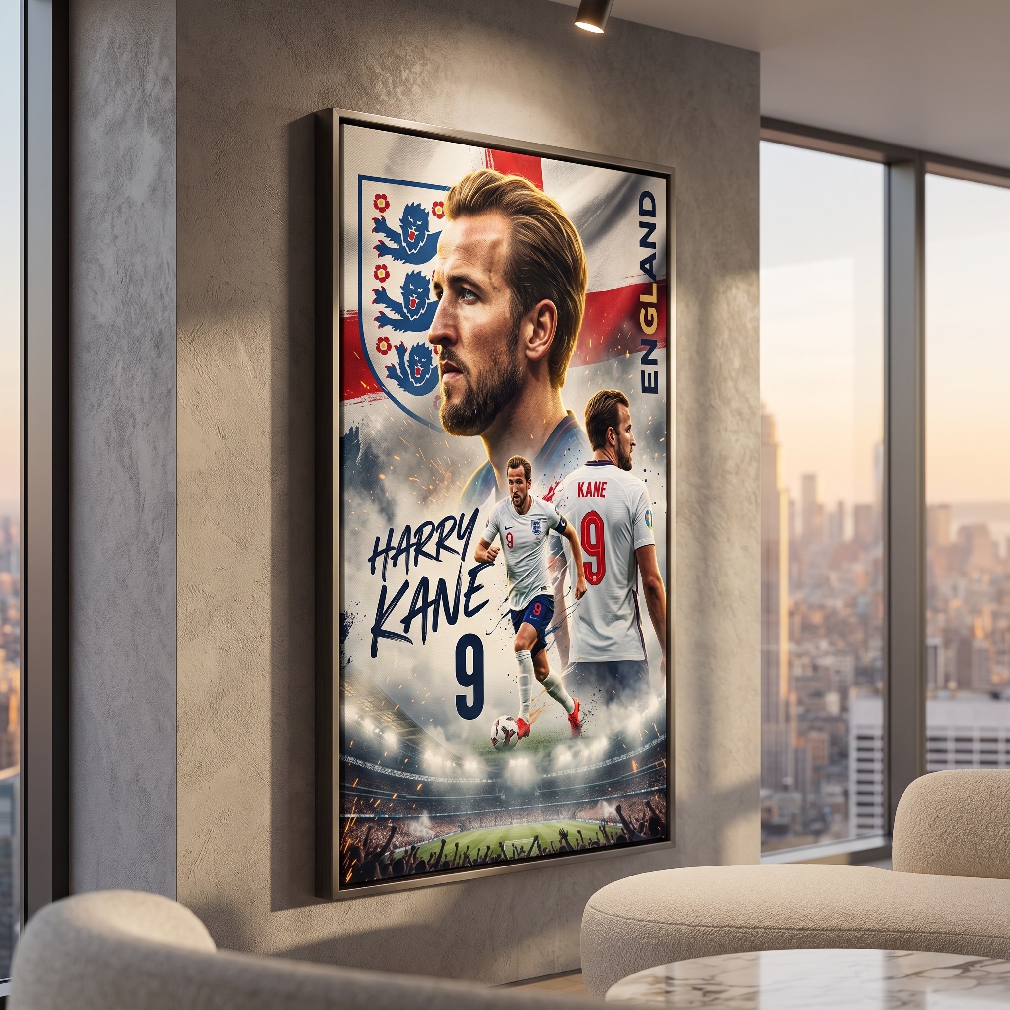 England Three Lions Canvas ⭐ D4