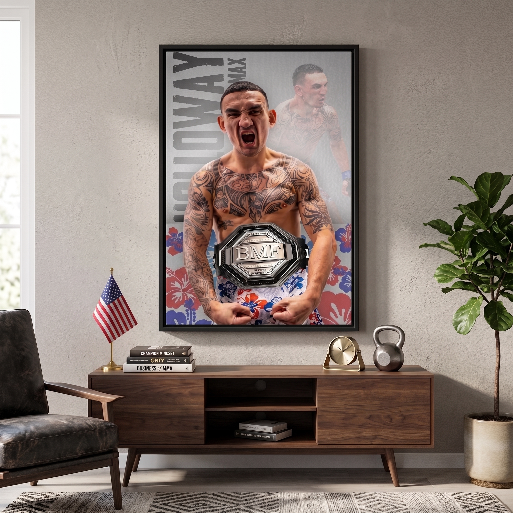 Max Holloway MMA Fight Poster Canvas 5