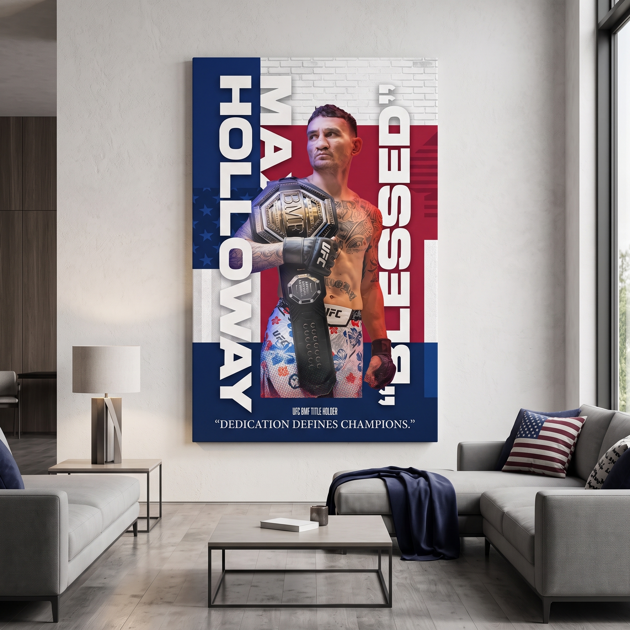 Max Holloway MMA Fight Poster Canvas 6