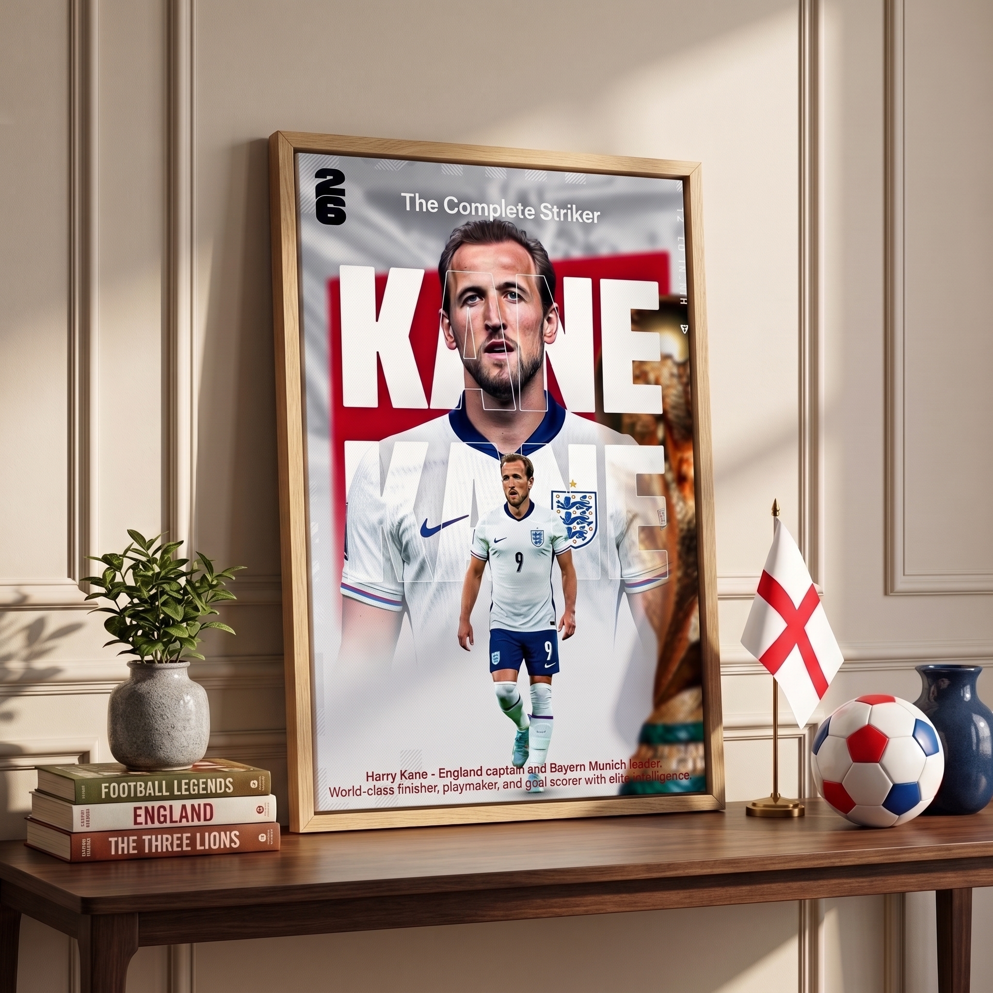 England Three Lions Canvas ⭐ D7