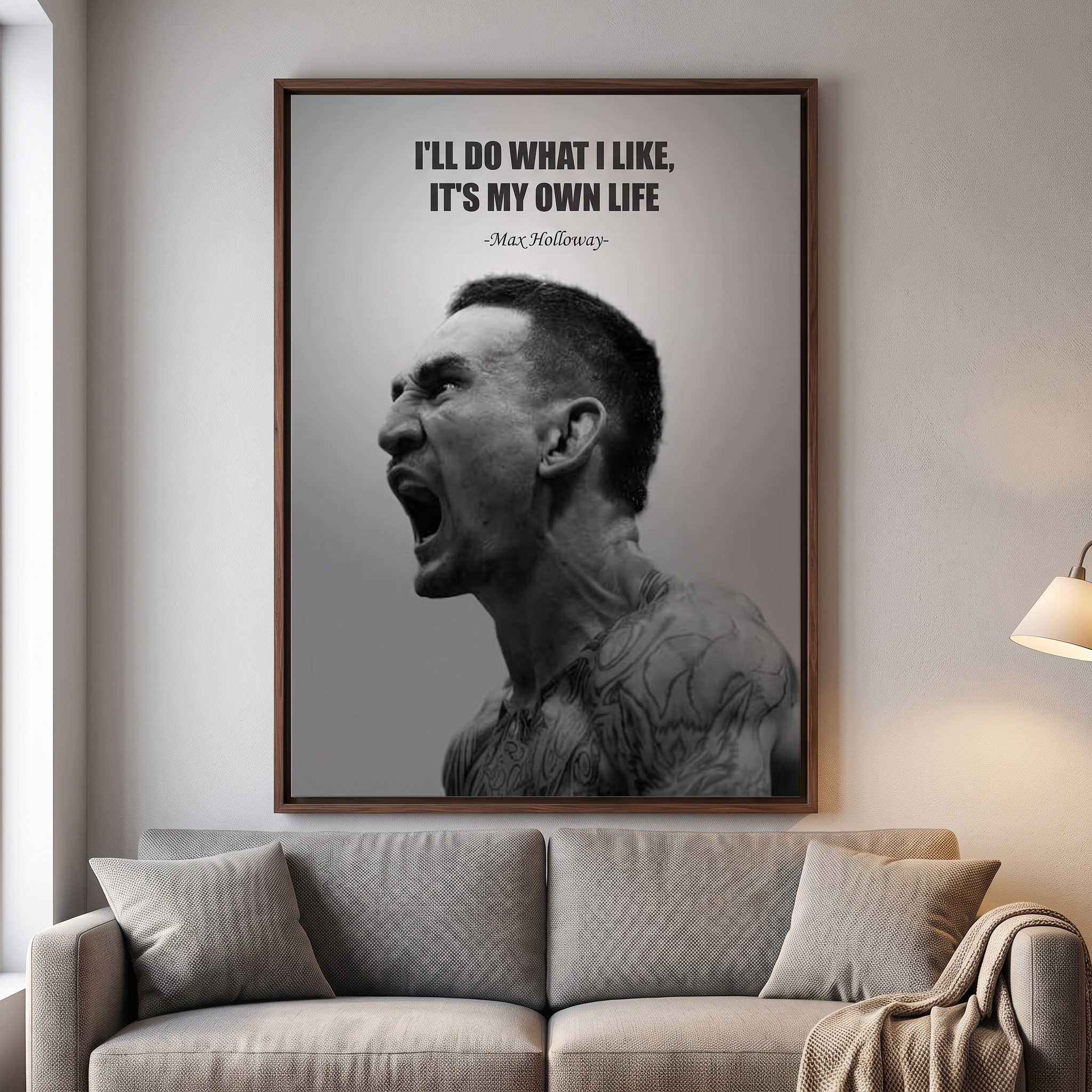 Max Holloway MMA Fight Poster Canvas 2
