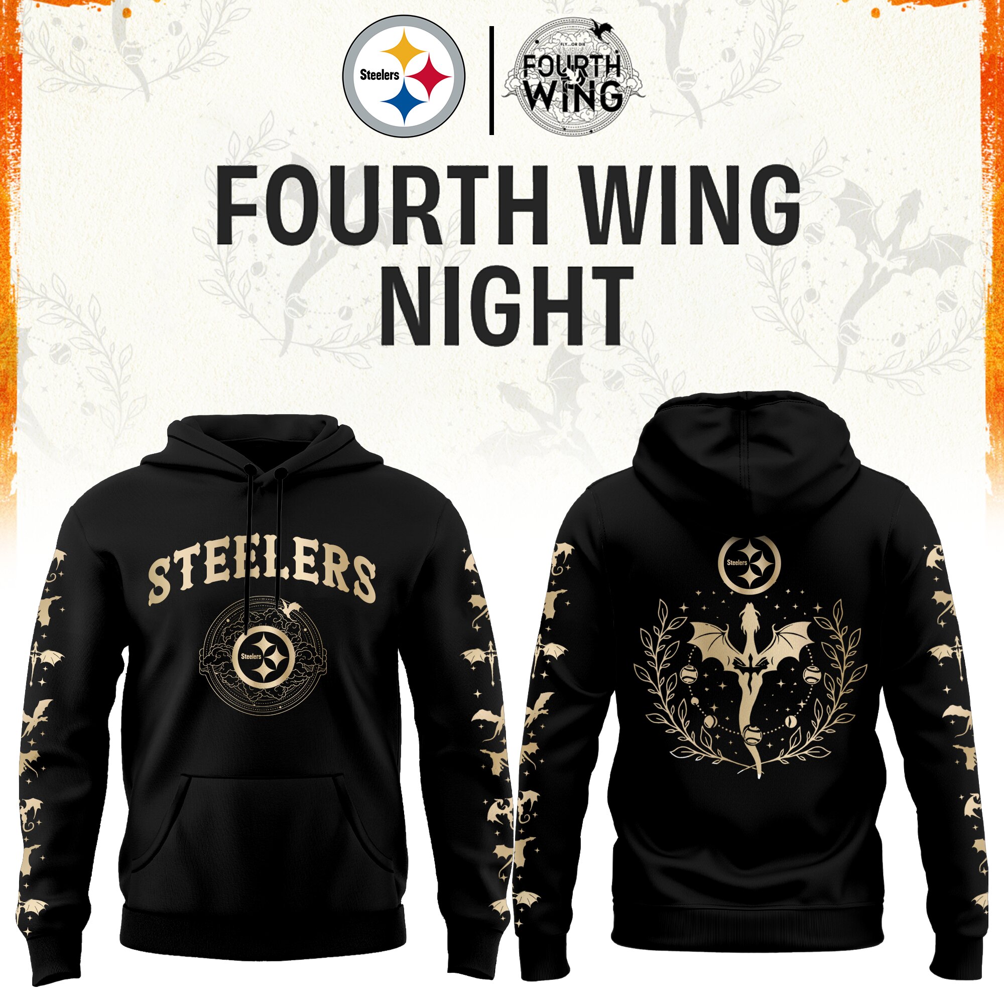 '26 Pittsburgh Football x Dragon Wing Fantasy Night Night Limited Edition Hoodie | Jogger | Cap