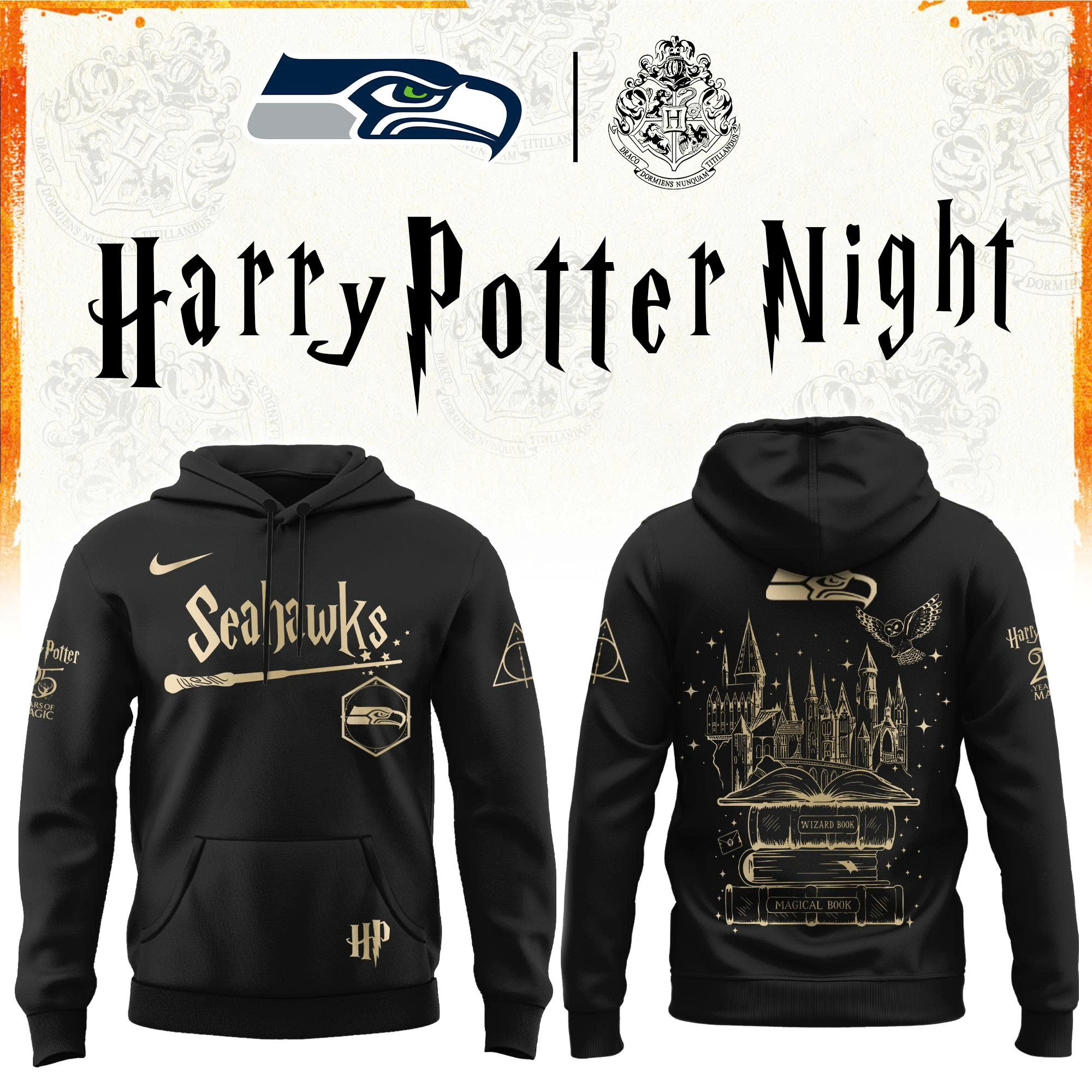 Seattle Football Harry Potter Limited Edition Hoodie V2