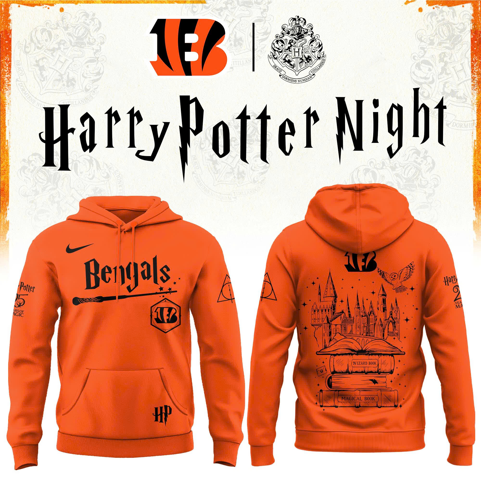 Cincinnati Football Harry Potter Limited Edition Hoodie V2