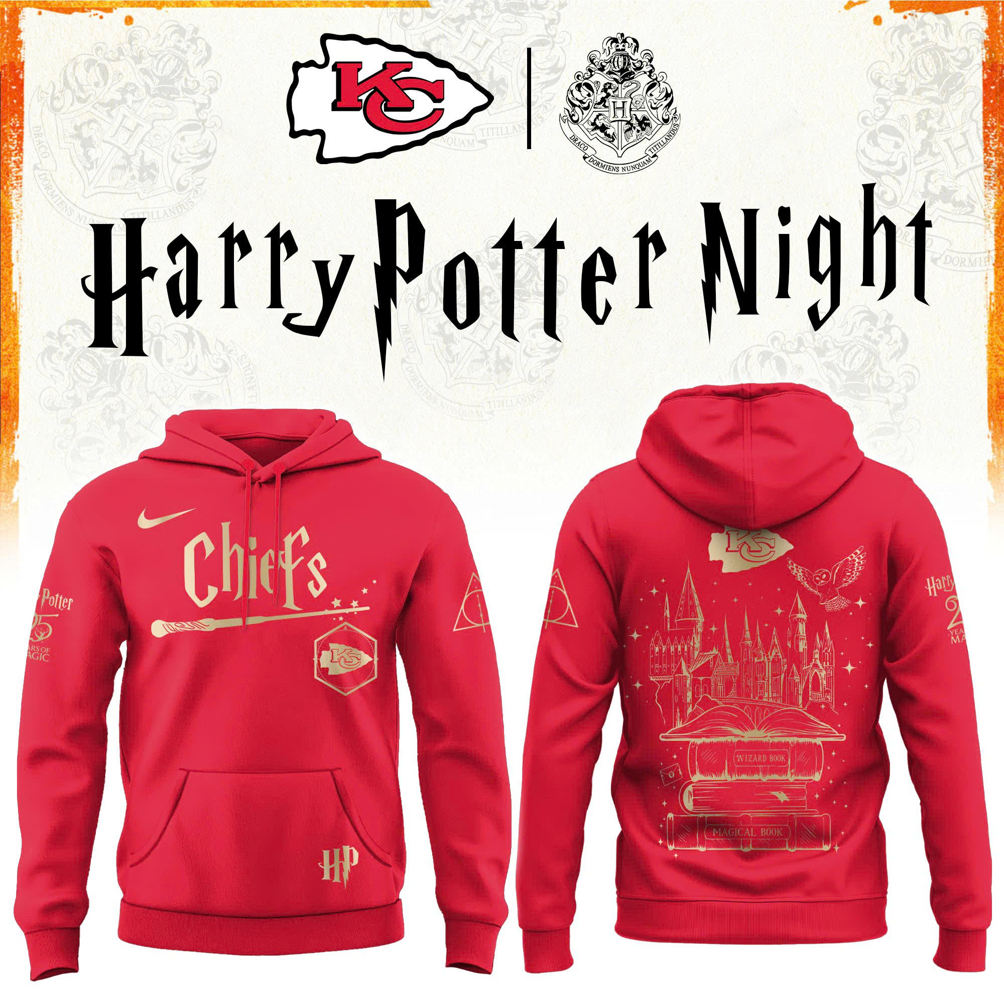 Kansas City Football Harry Potter Limited Edition Hoodie V2