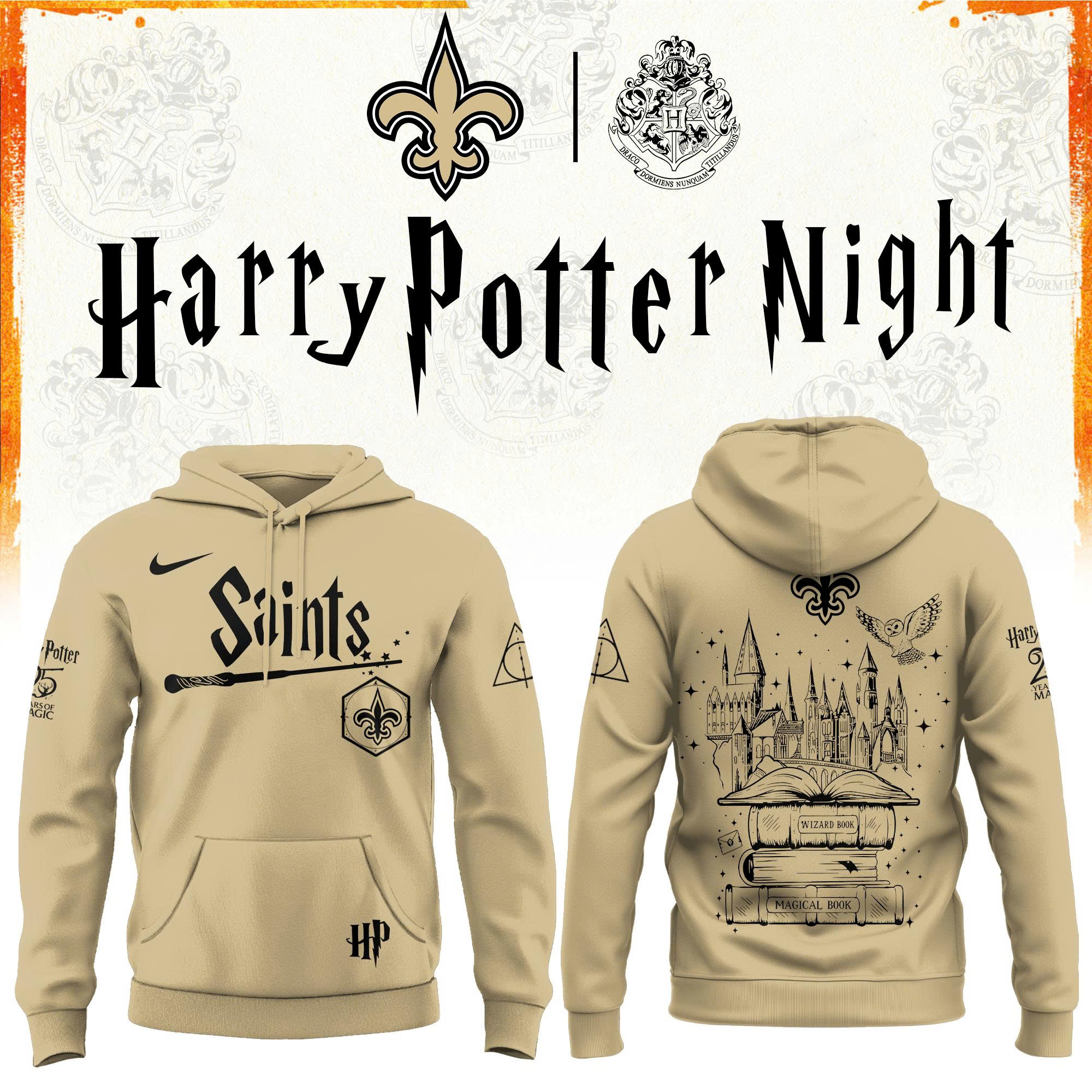 New Orleans Football Harry Potter Limited Edition Hoodie V2
