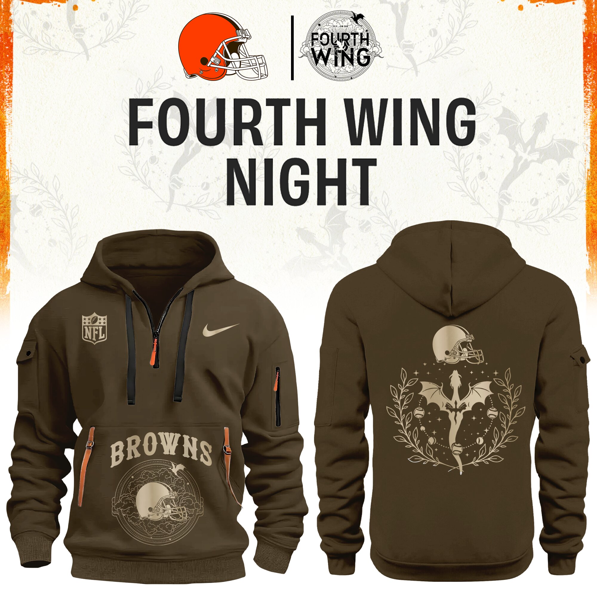 ’26 Cleveland Football x Dragon Wing Fantasy Night Limited Edition Hoodie H115 | Cap | Jogger v2