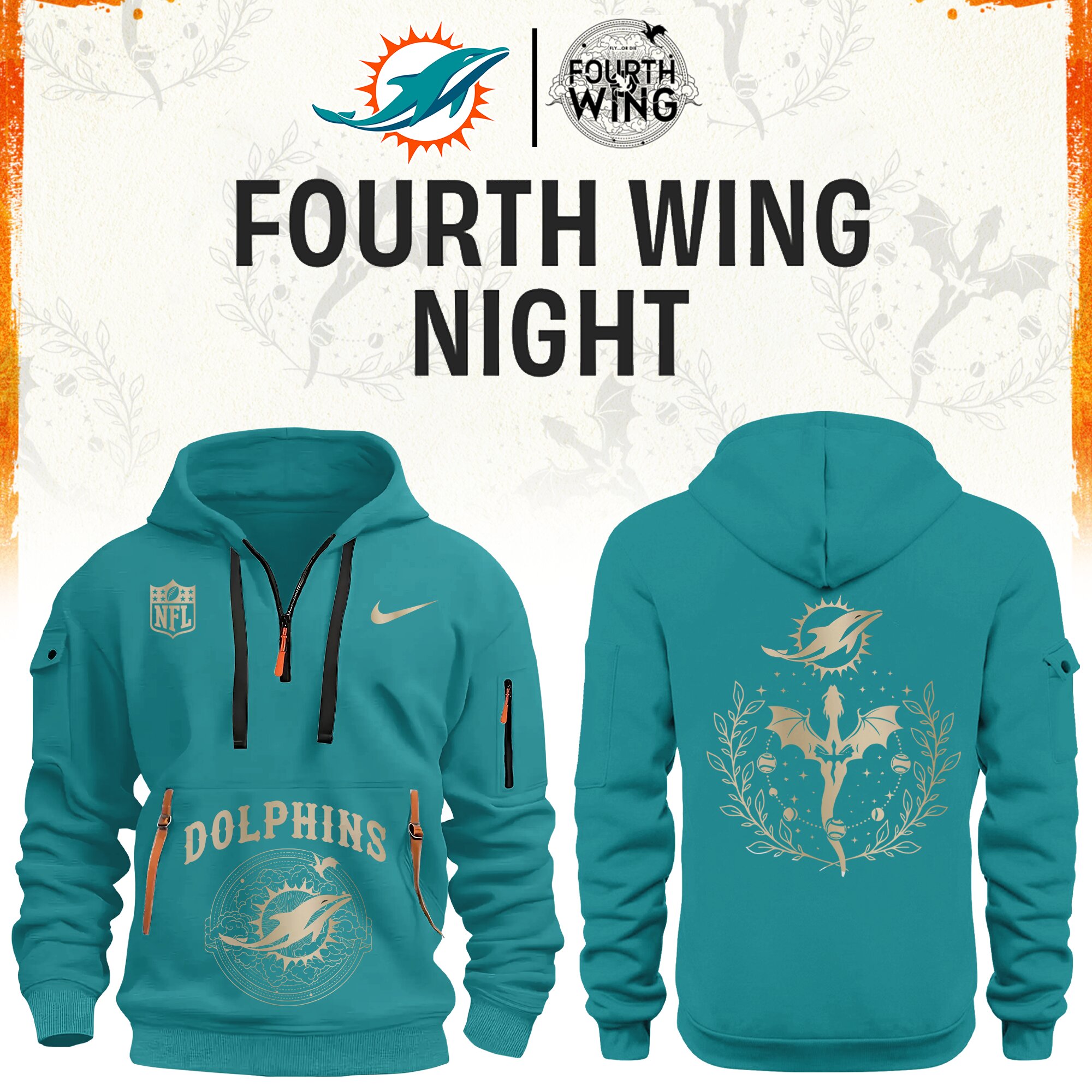 '26 Miami Football x Dragon Wing Fantasy Night Night Limited Edition Hoodie | Jogger | Cap v2