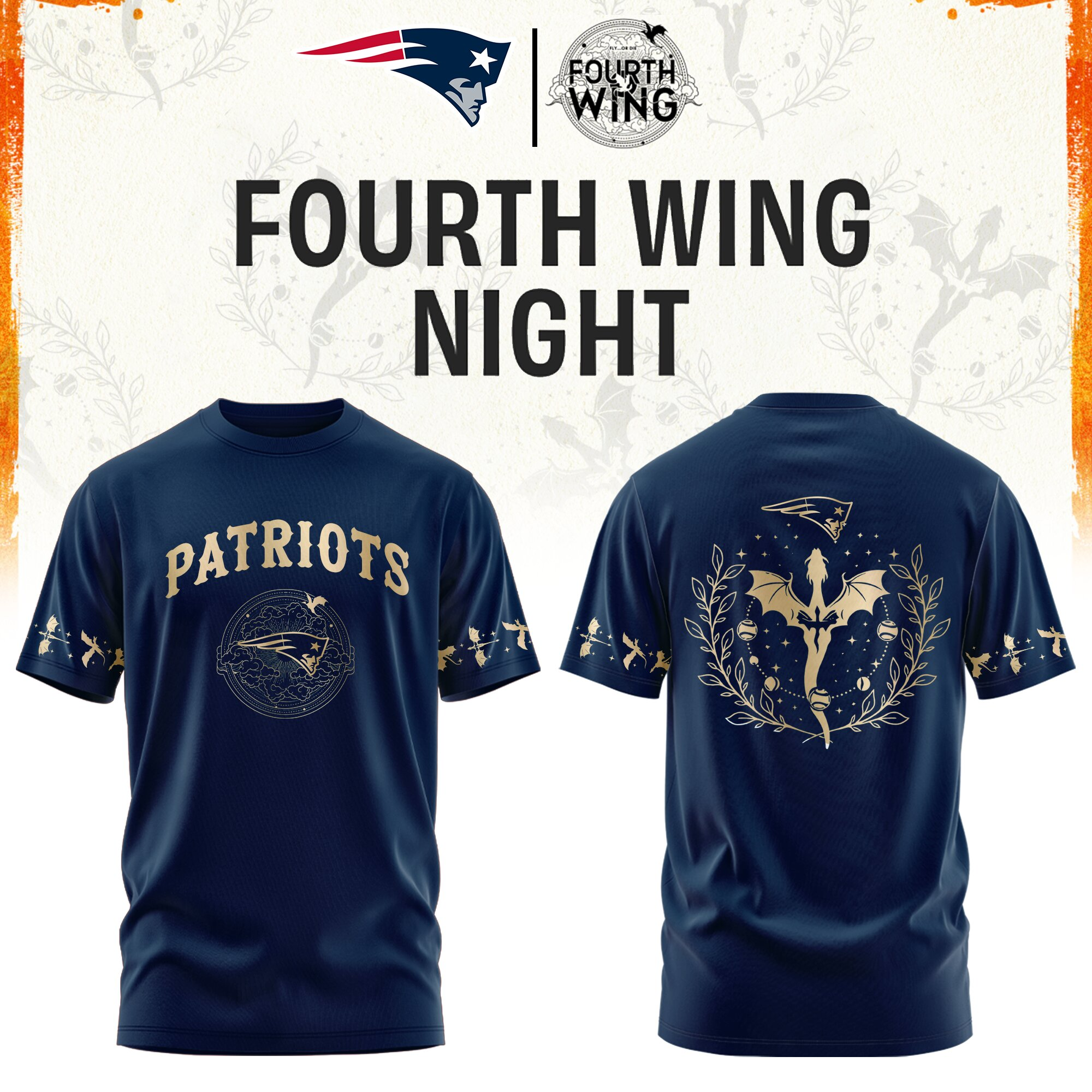 '26 New England Football x Dragon Wing Fantasy Night Edition Tshirt | Jogger | Cap v2