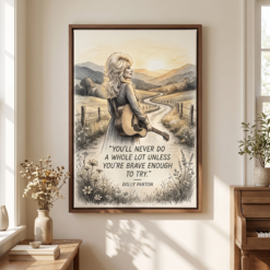 Dolly Parton Inspirational Canvas Wall Art