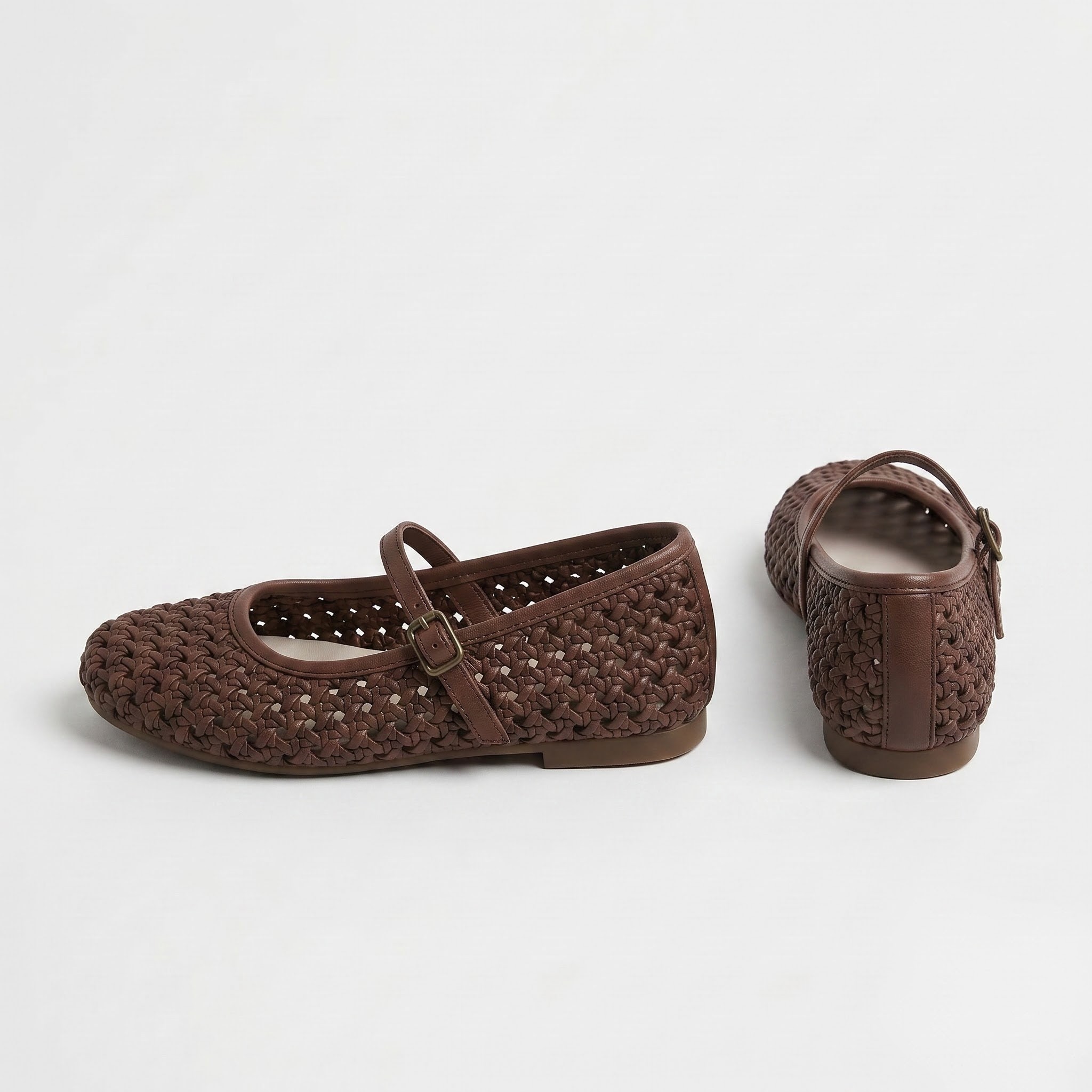 Gucci Woven Leather Mary Jane Flats - Image 3
