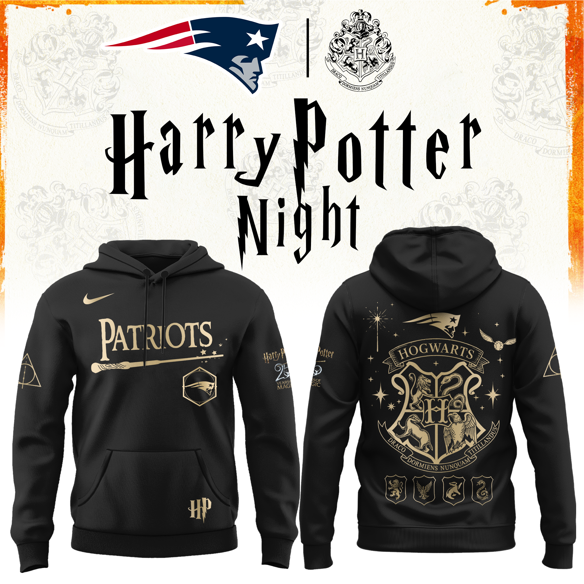 New England Football Harry Potter Limited Edition Hoodie