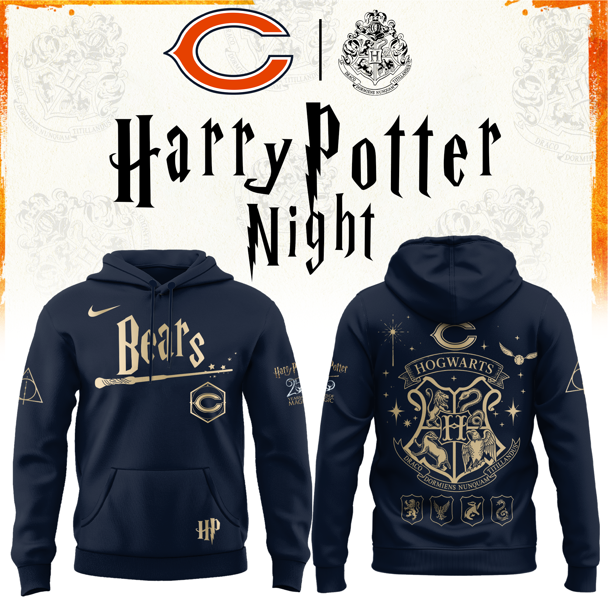 Chicago Football Harry Potter Limited Edition Hoodie v2