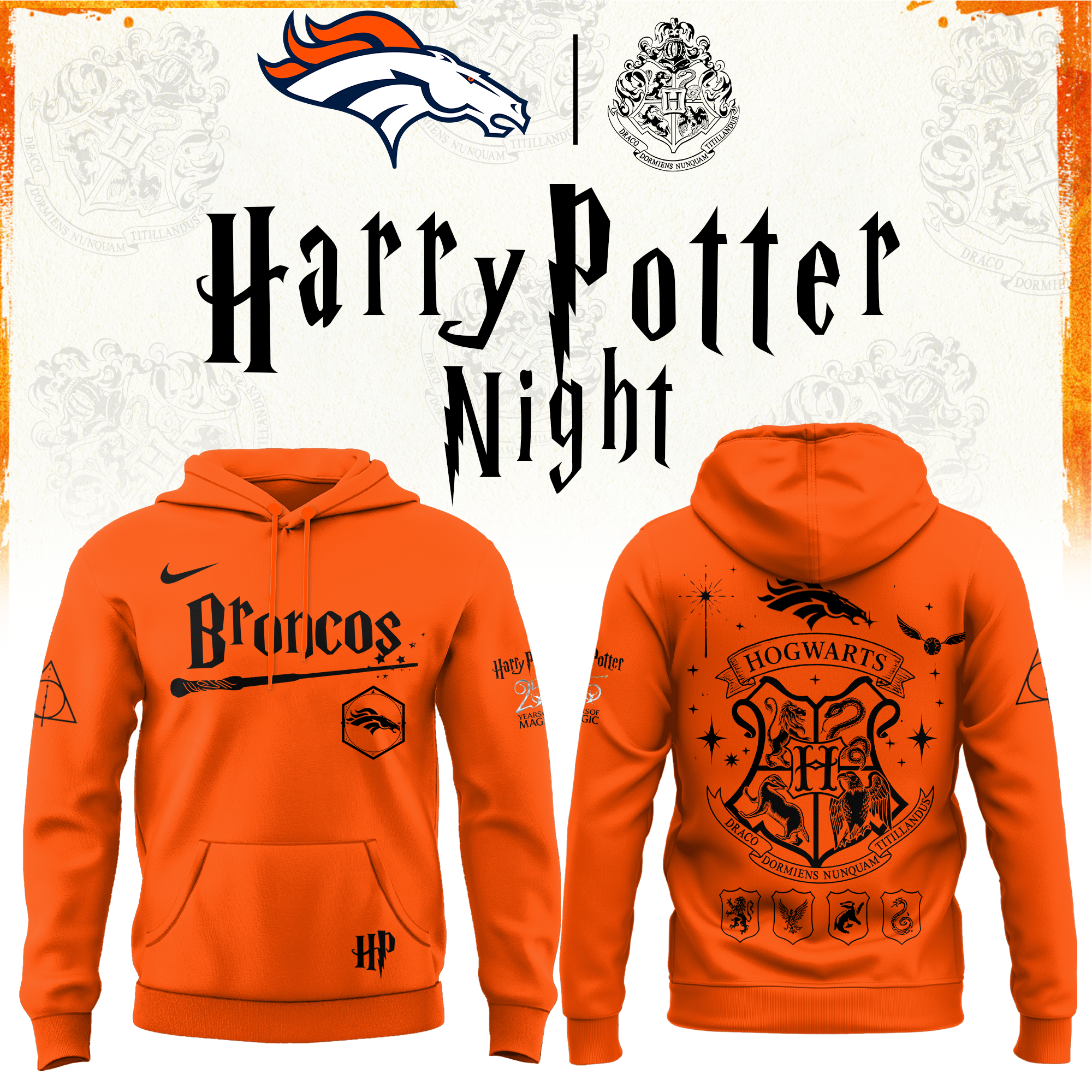 Denver Football Harry Potter Limited Edition Hoodie v2