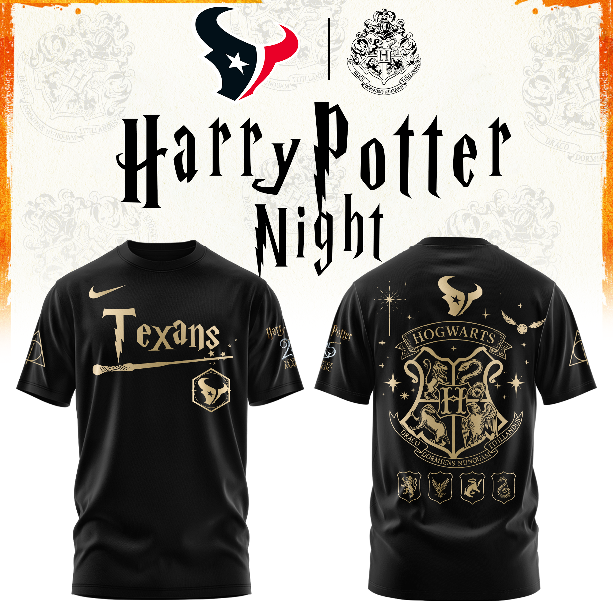 Houston Football Harry Potter Limited Edition Tshirt