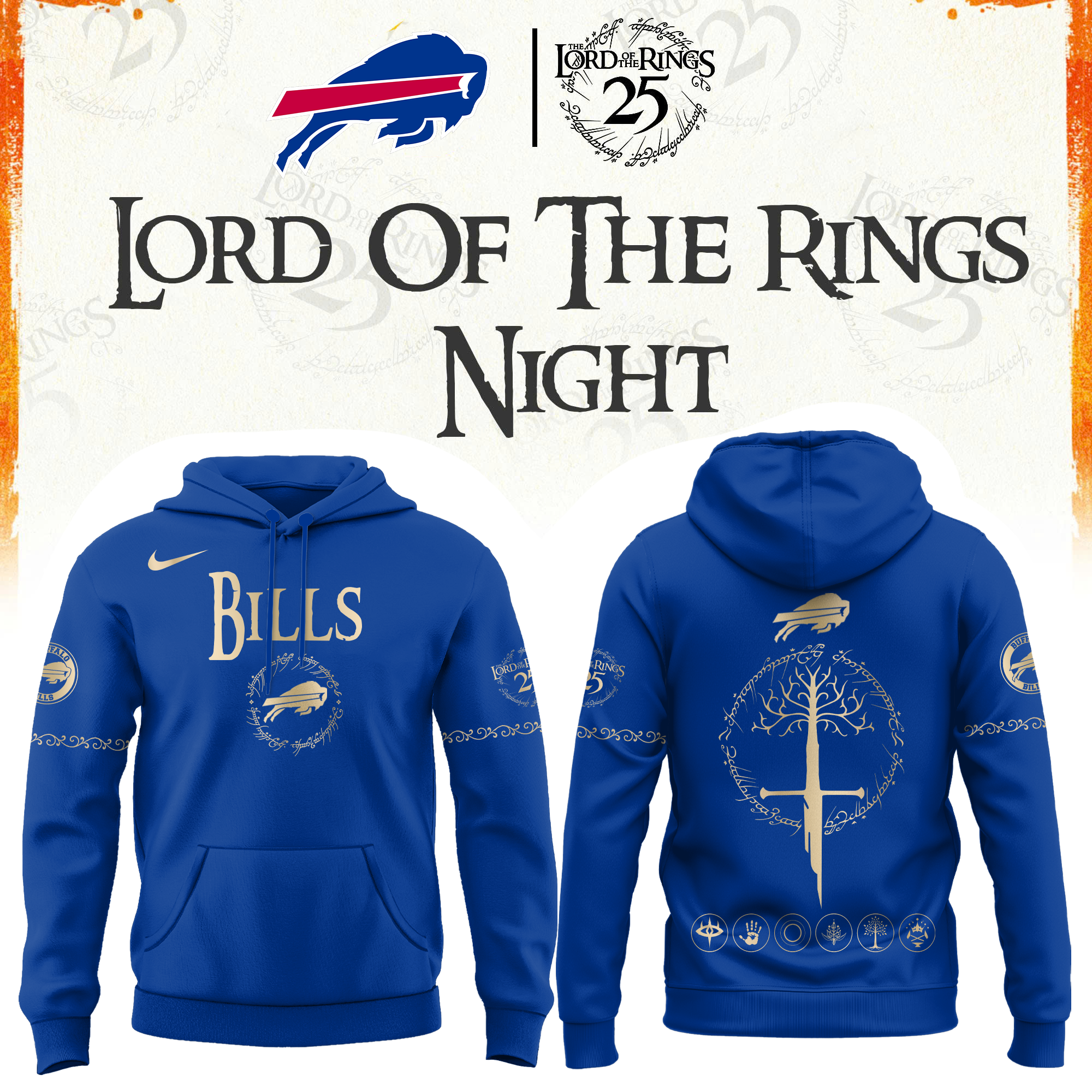 Buffalo Football The Lord of The Rings Limited Edition Hoodie V2