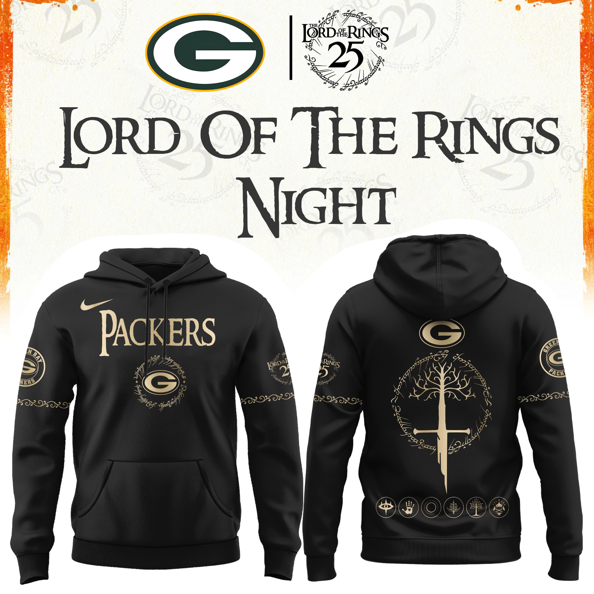 Green Bay Football The Lord of The Rings Limited Edition Hoodie