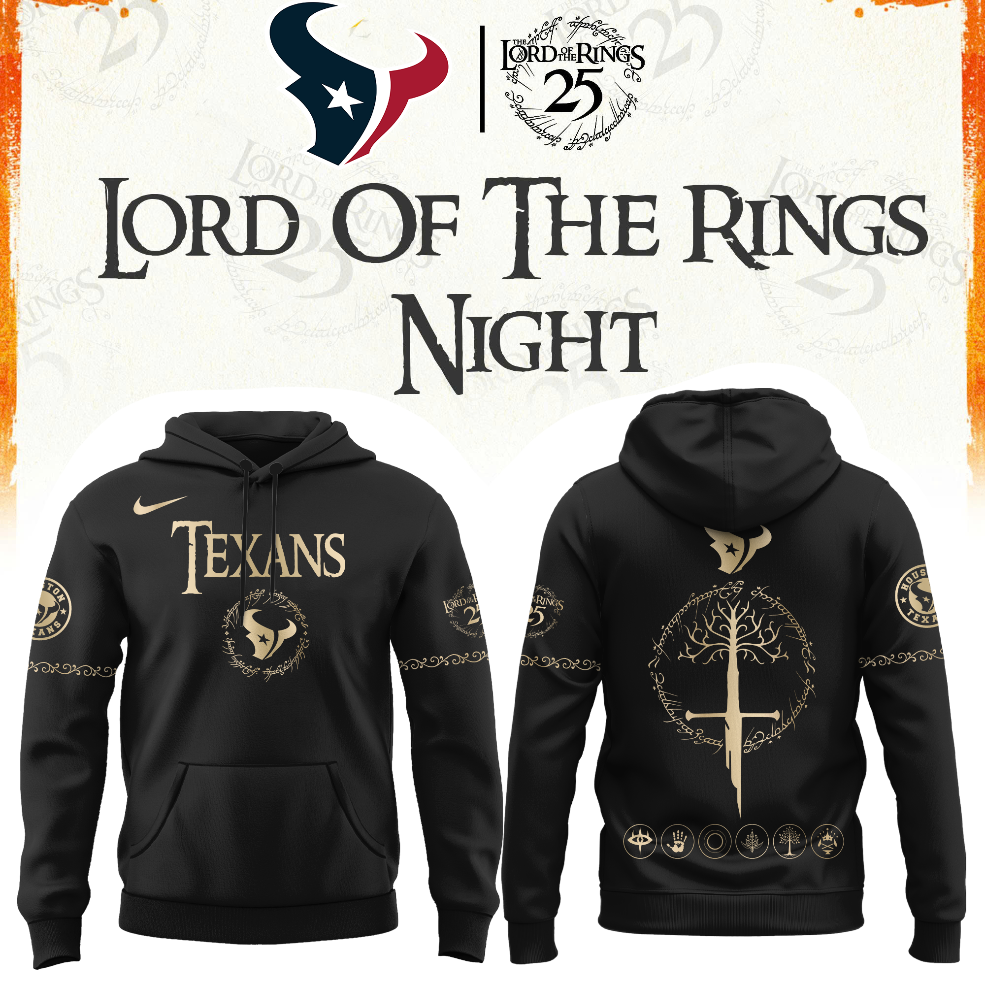 Houston Football The Lord of The Rings Limited Edition Hoodie