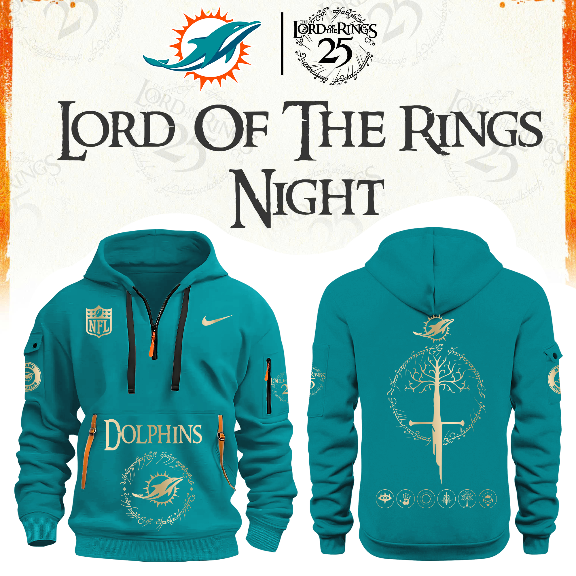 Miami Football The Lord of The Rings Limited Edition Hoodie H115 v2
