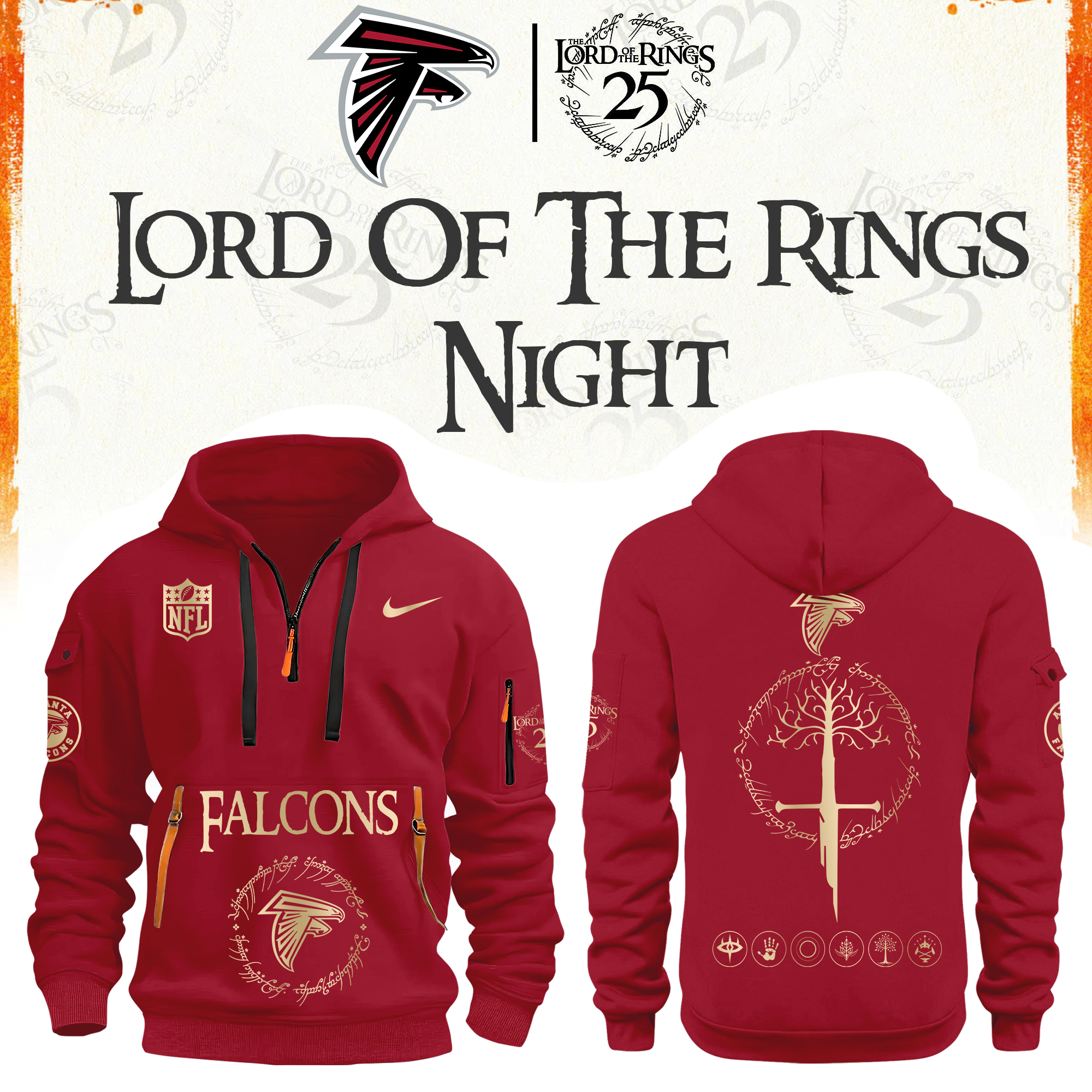 Atlanta Football The Lord of The Rings Limited Edition Hoodie H115
