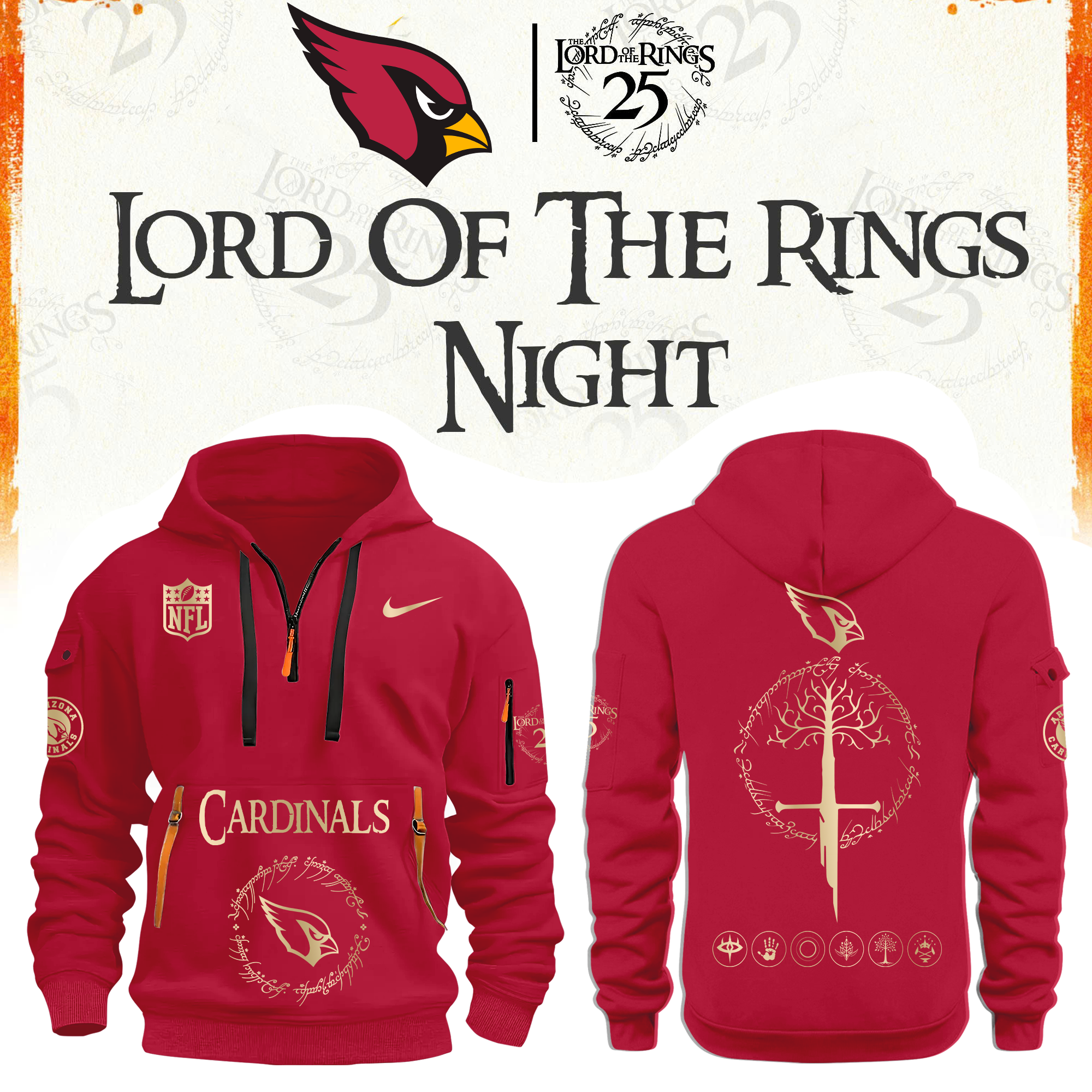 Arizona Football The Lord of The Rings Limited Edition Hoodie H115 v2