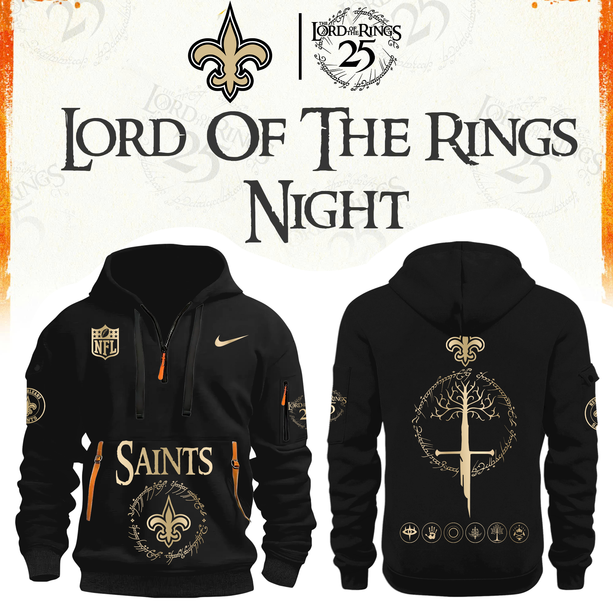 New Orleans Football The Lord of The Rings Limited Edition Hoodie H115