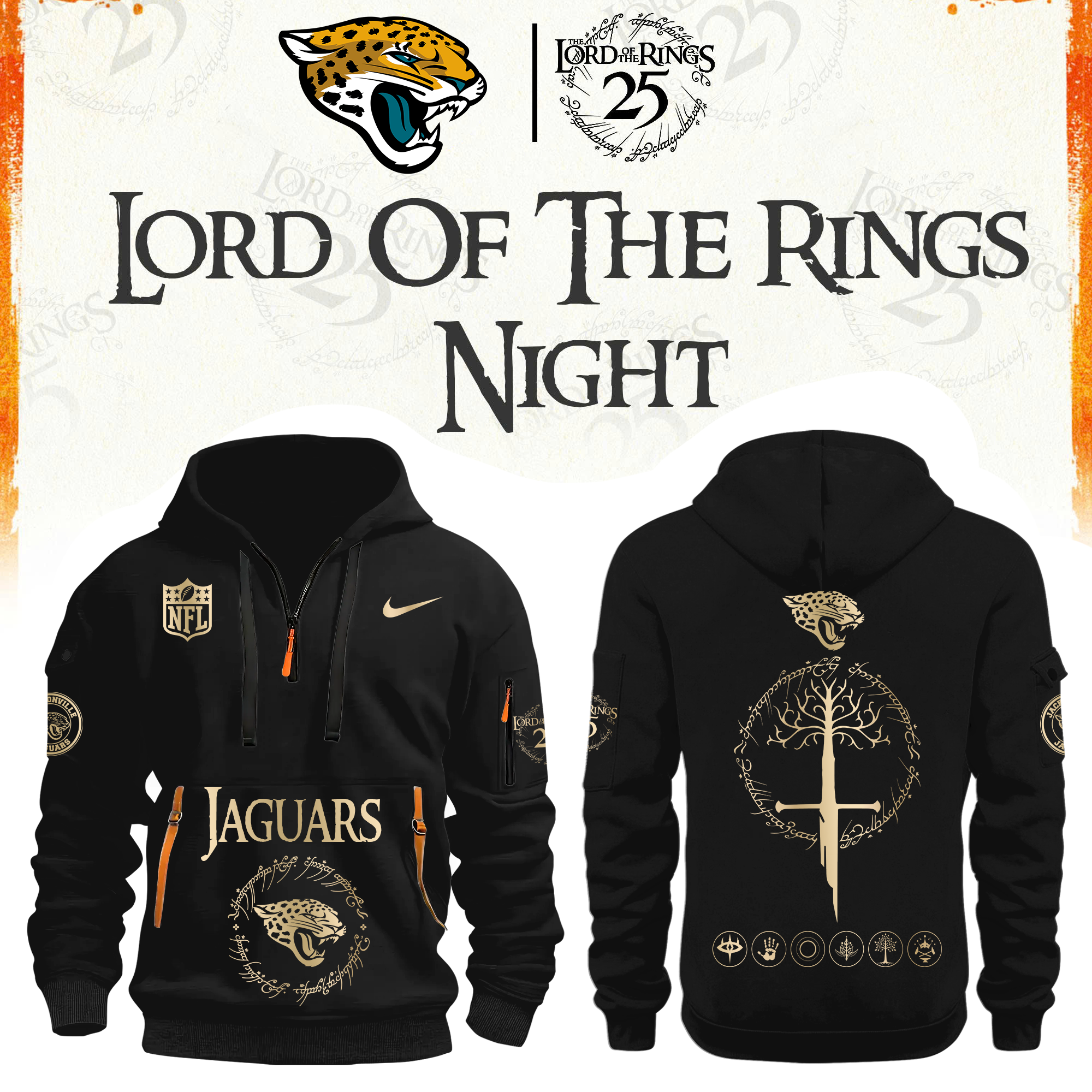 Jacksonville Football The Lord of The Rings Limited Edition Hoodie H115