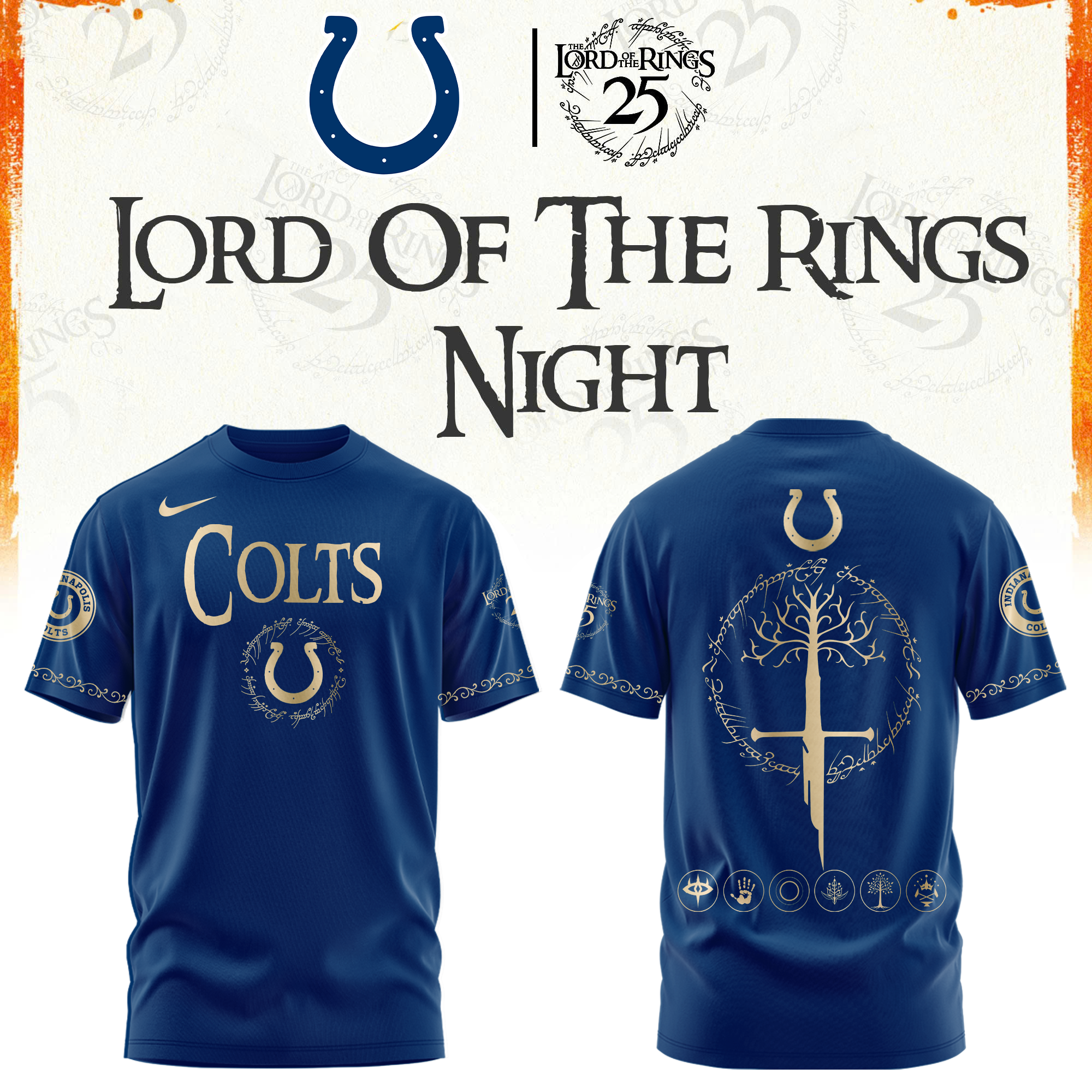 Indianapolis Football The Lord of The Rings Limited Edition Tshirt v2