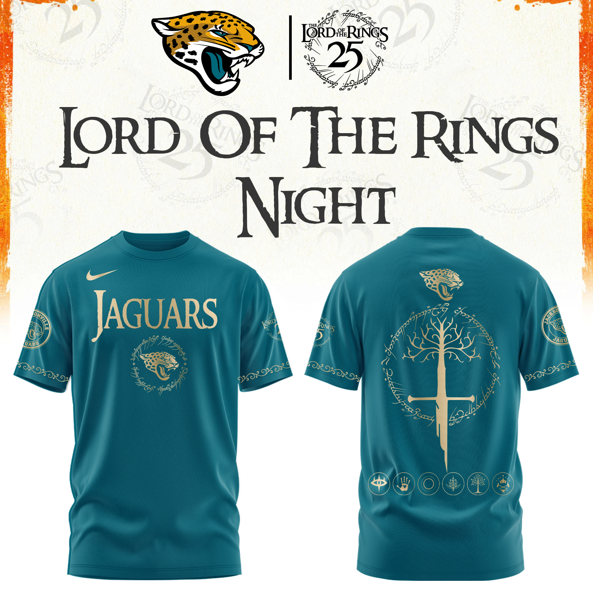 Jacksonville Football The Lord of The Rings Limited Edition Tshirt v2