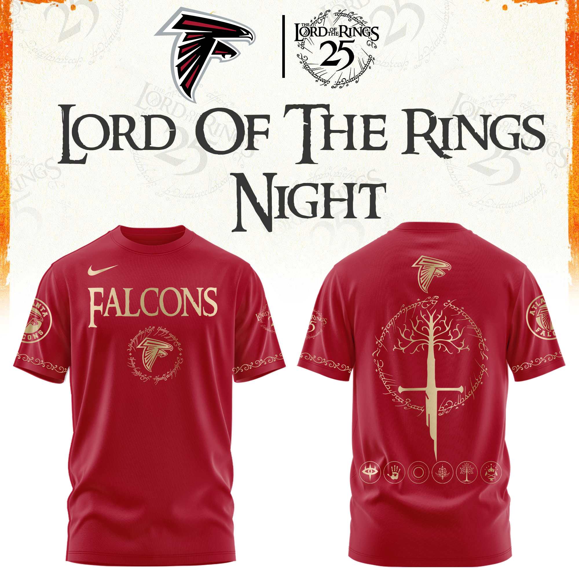 Atlanta Football The Lord of The Rings Limited Edition Tshirt v2