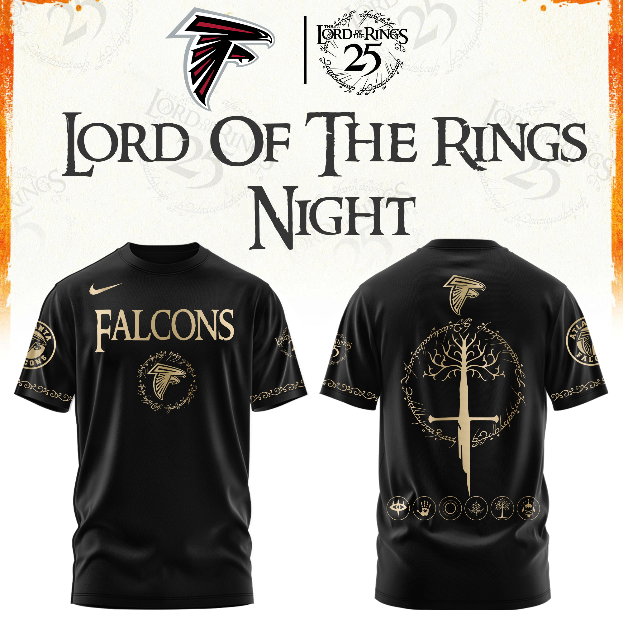 Atlanta Football The Lord of The Rings Limited Edition Tshirt