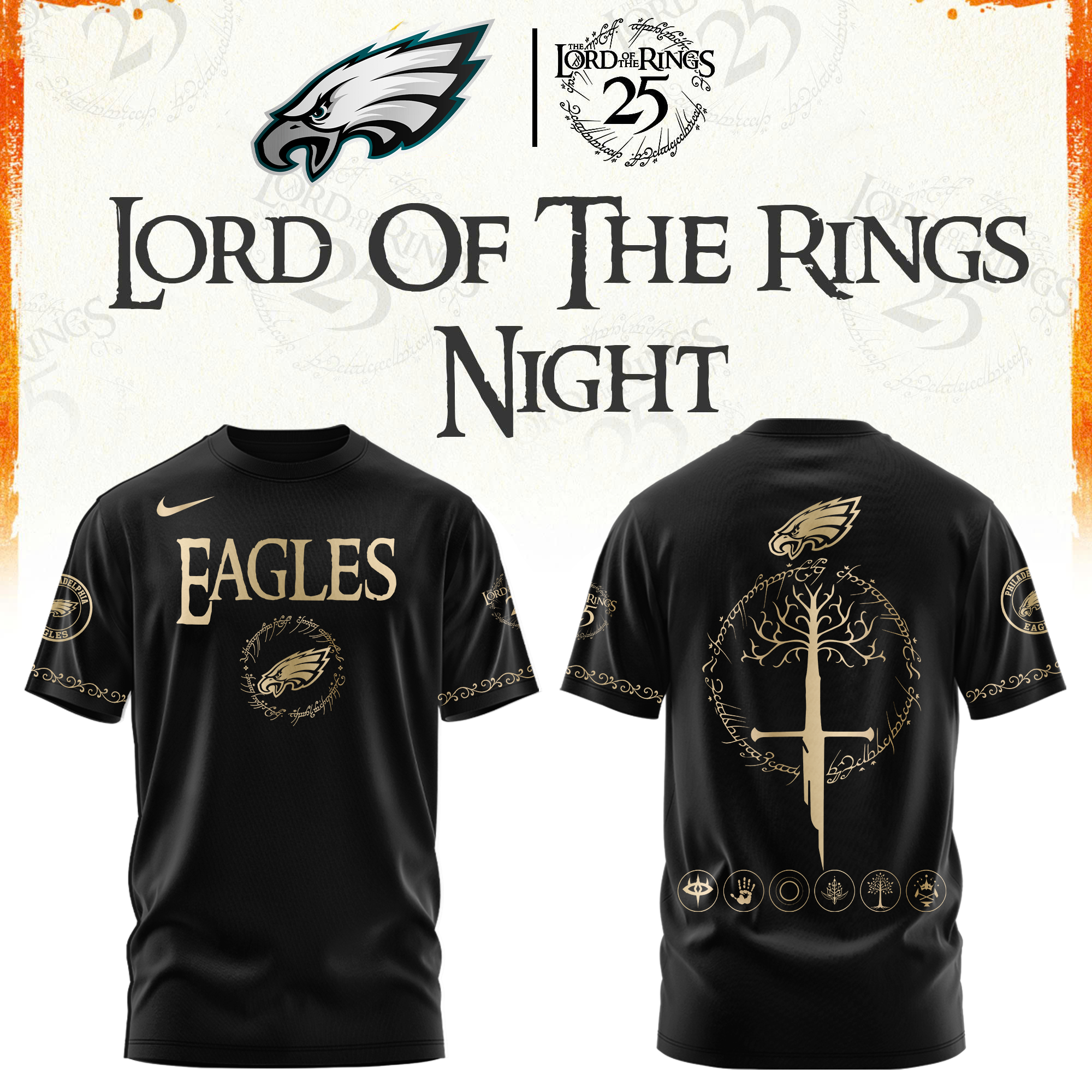 Philadelphia Football The Lord of The Rings Limited Edition Tshirt
