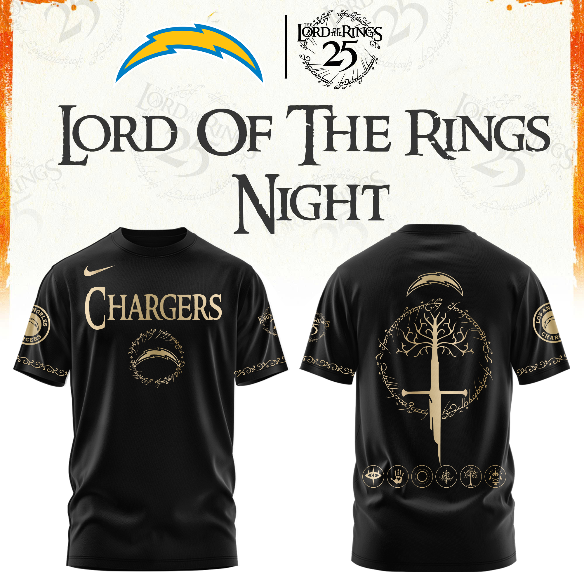 Los Angeles C Football The Lord of The Rings Limited Edition Tshirt