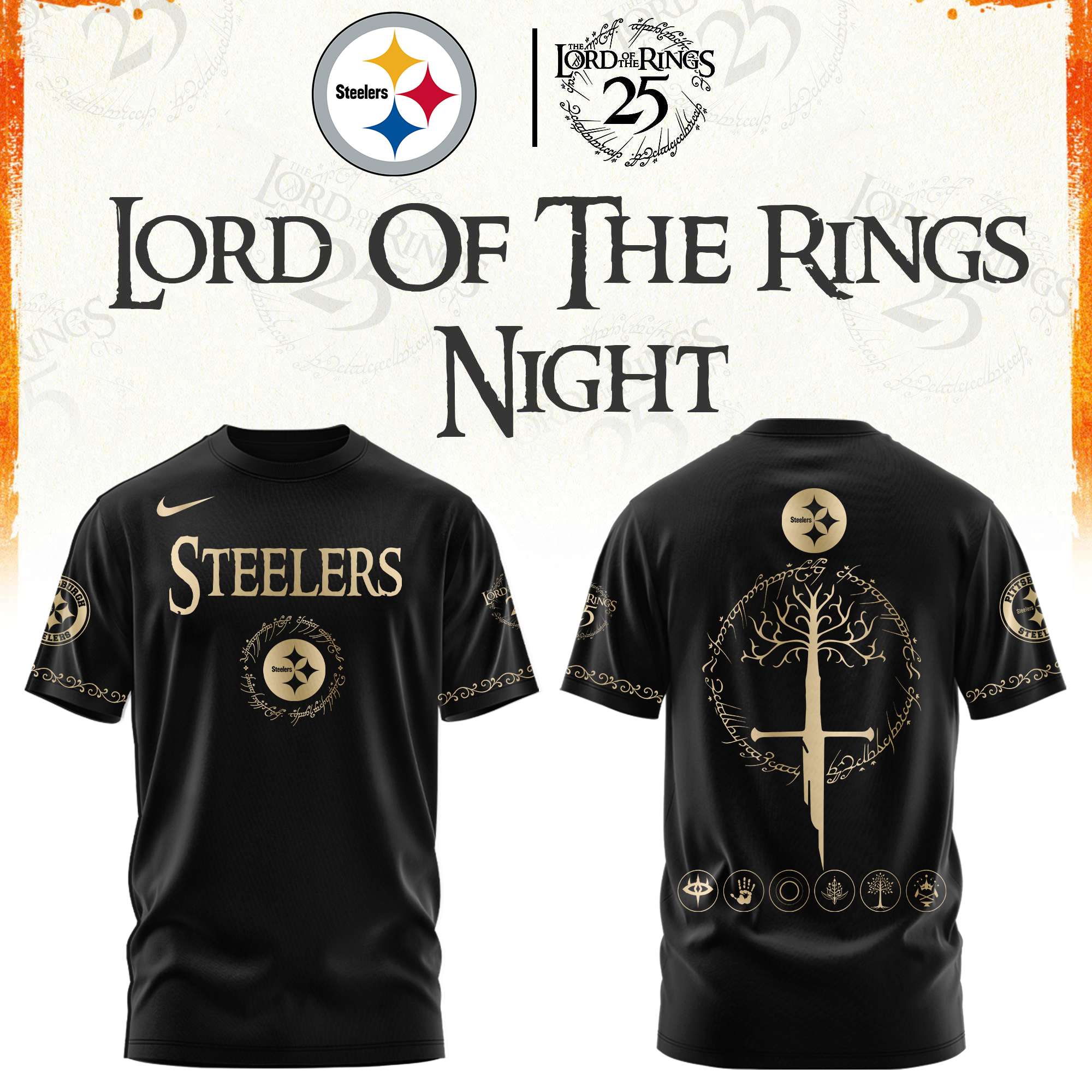 Pittsburgh Football The Lord of The Rings Limited Edition Tshirt