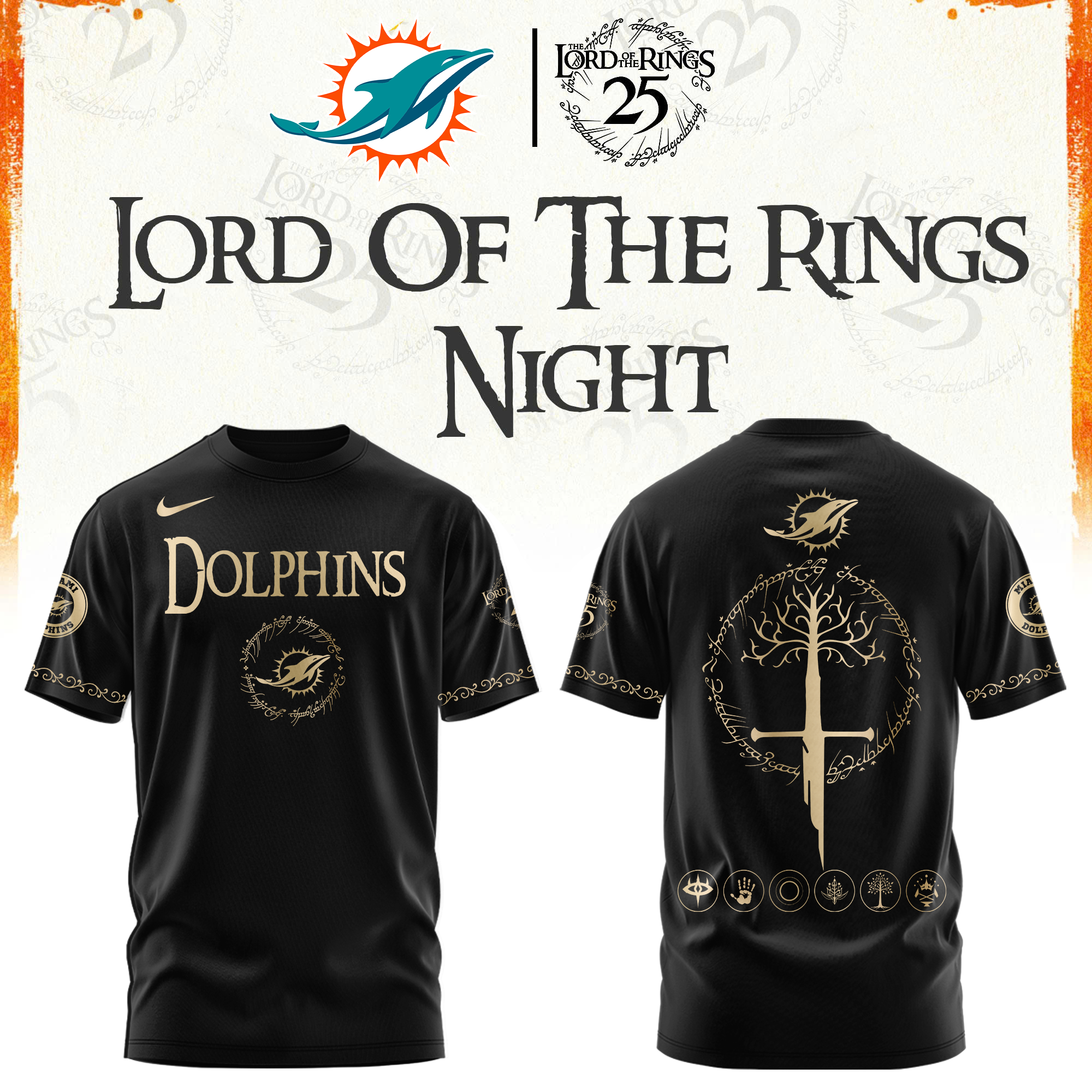 Miami Football The Lord of The Rings Limited Edition Tshirt